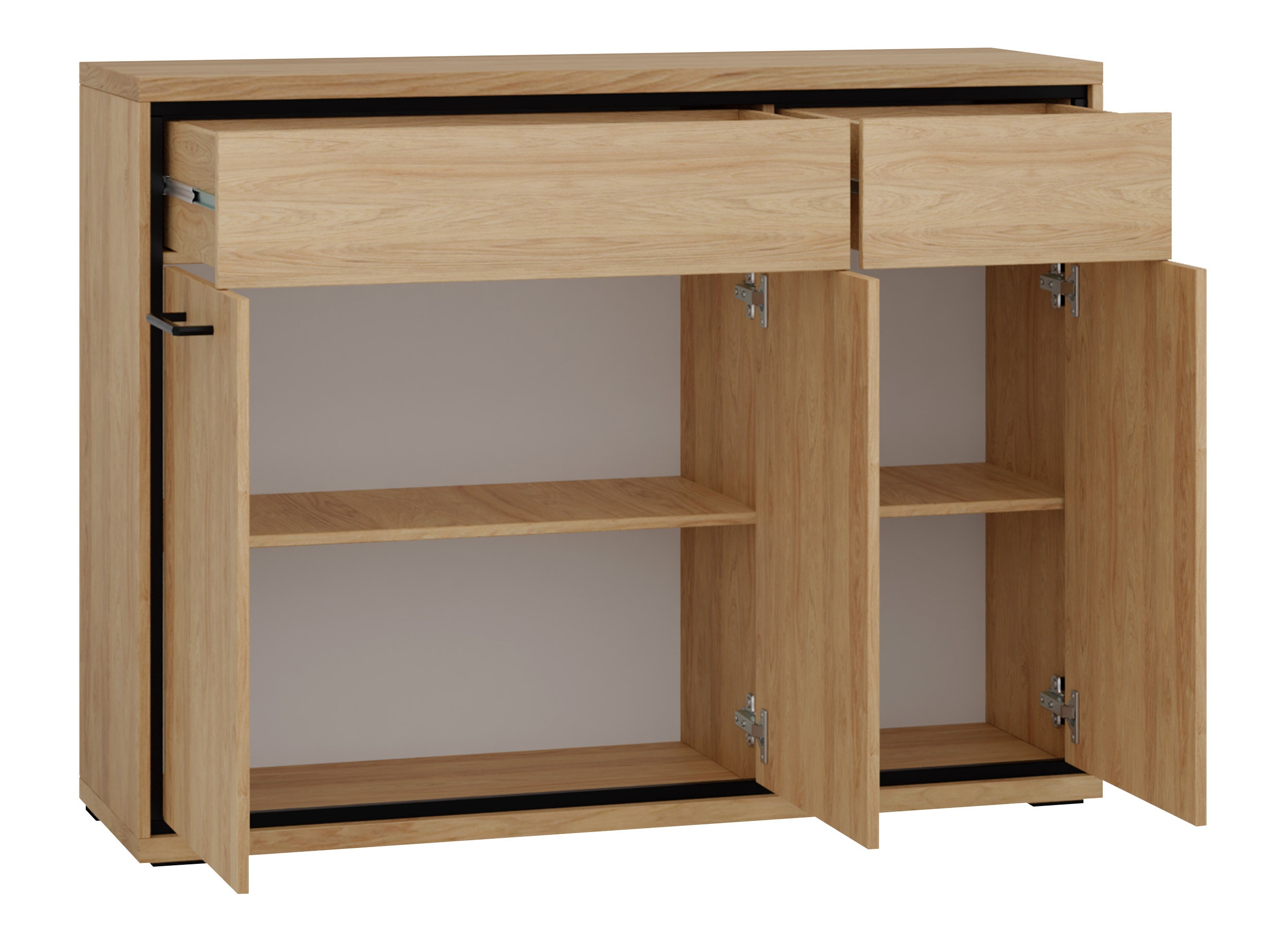 Commode Etrmoni 104 (Clair bois + Chêne)