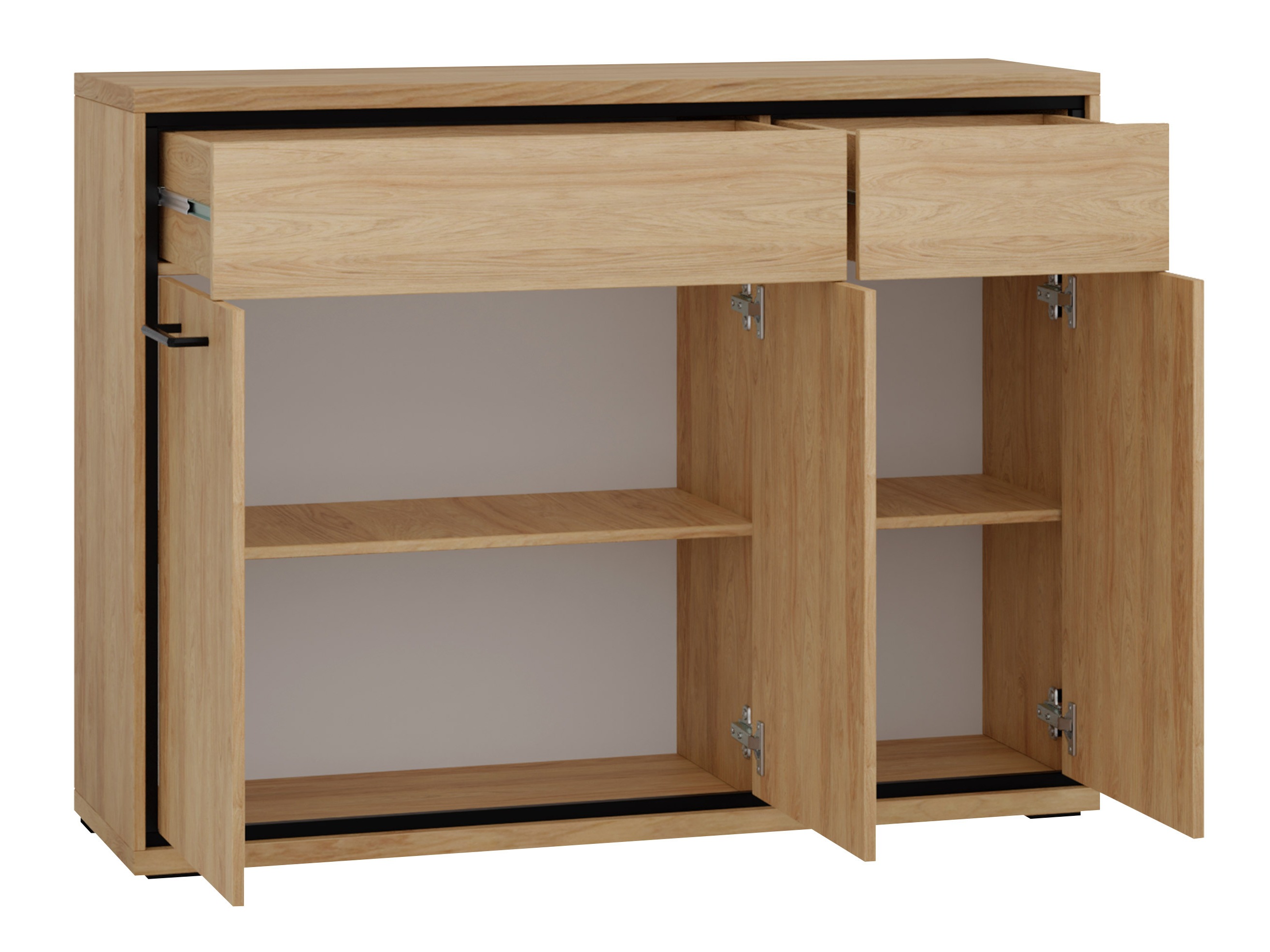 Commode Etrmoni 104 (Clair bois + Chêne)