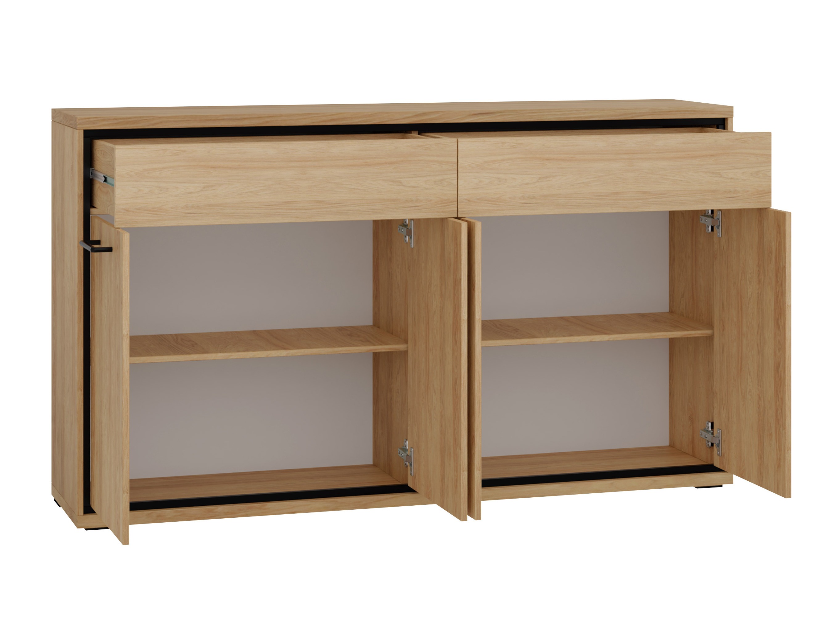 Commode Etrmoni 105 (Clair bois + Chêne)