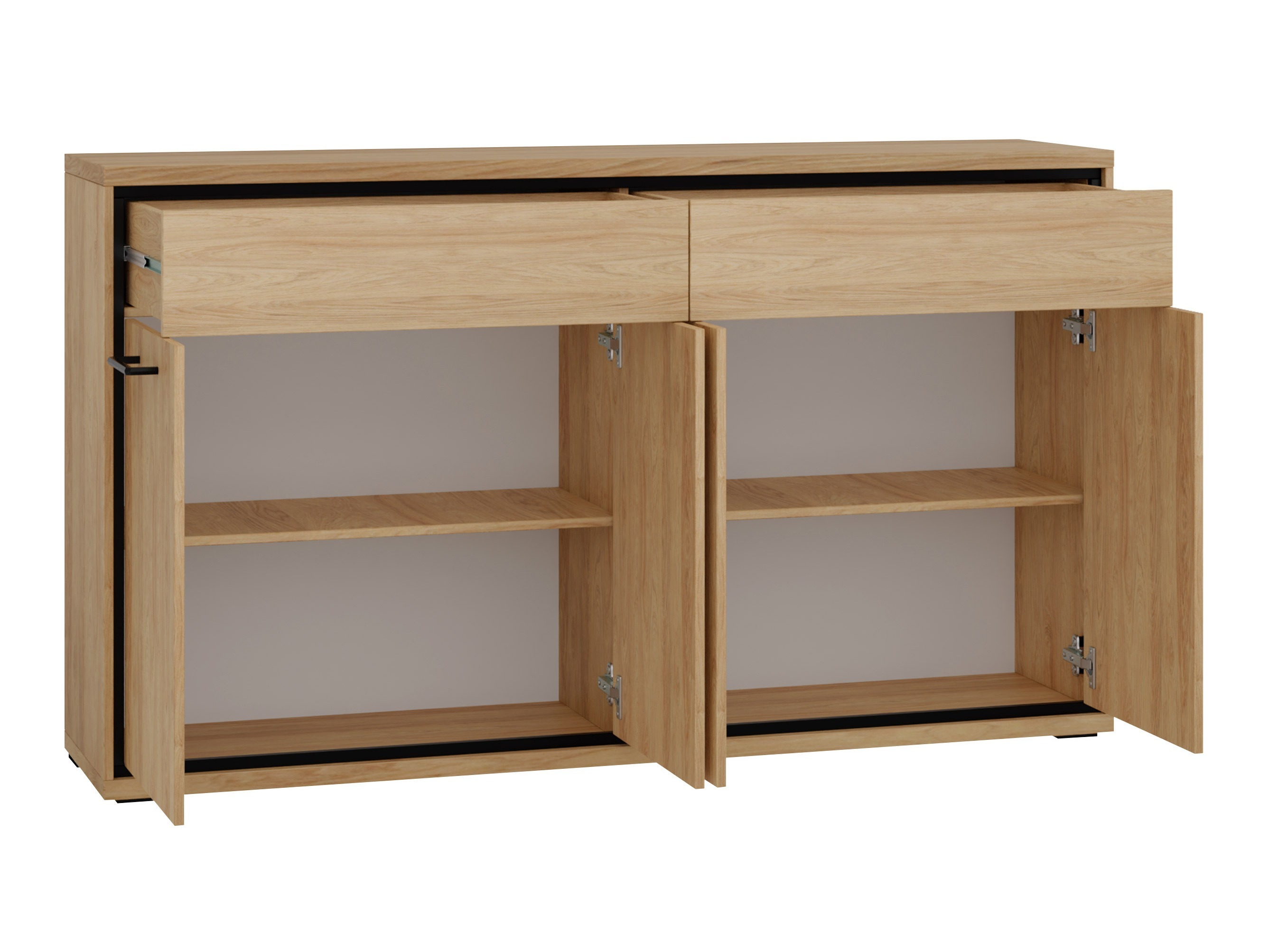 Commode Etrmoni 105 (Clair bois + Chêne)
