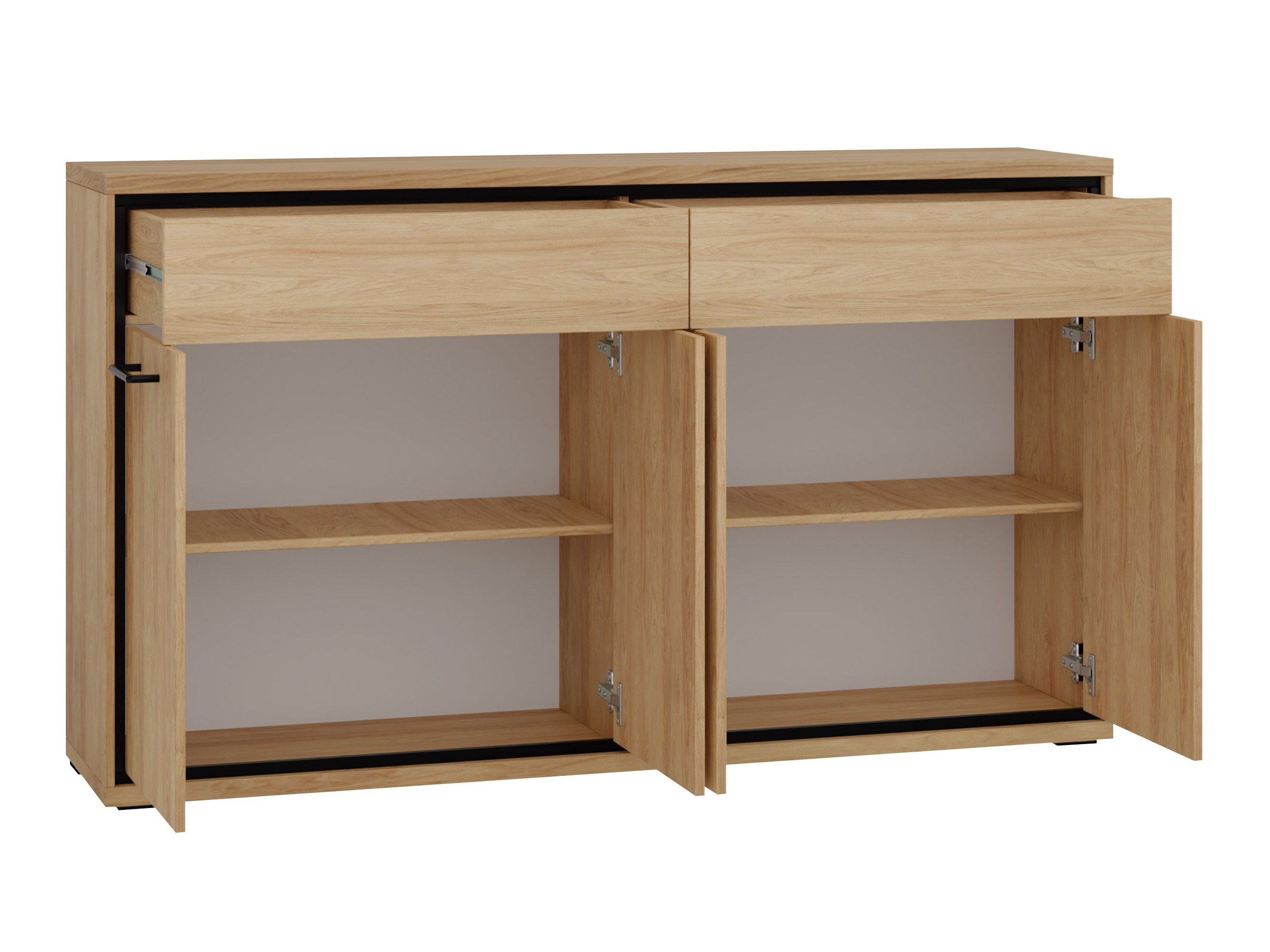 Commode Etrmoni 105 (Clair bois + Chêne)