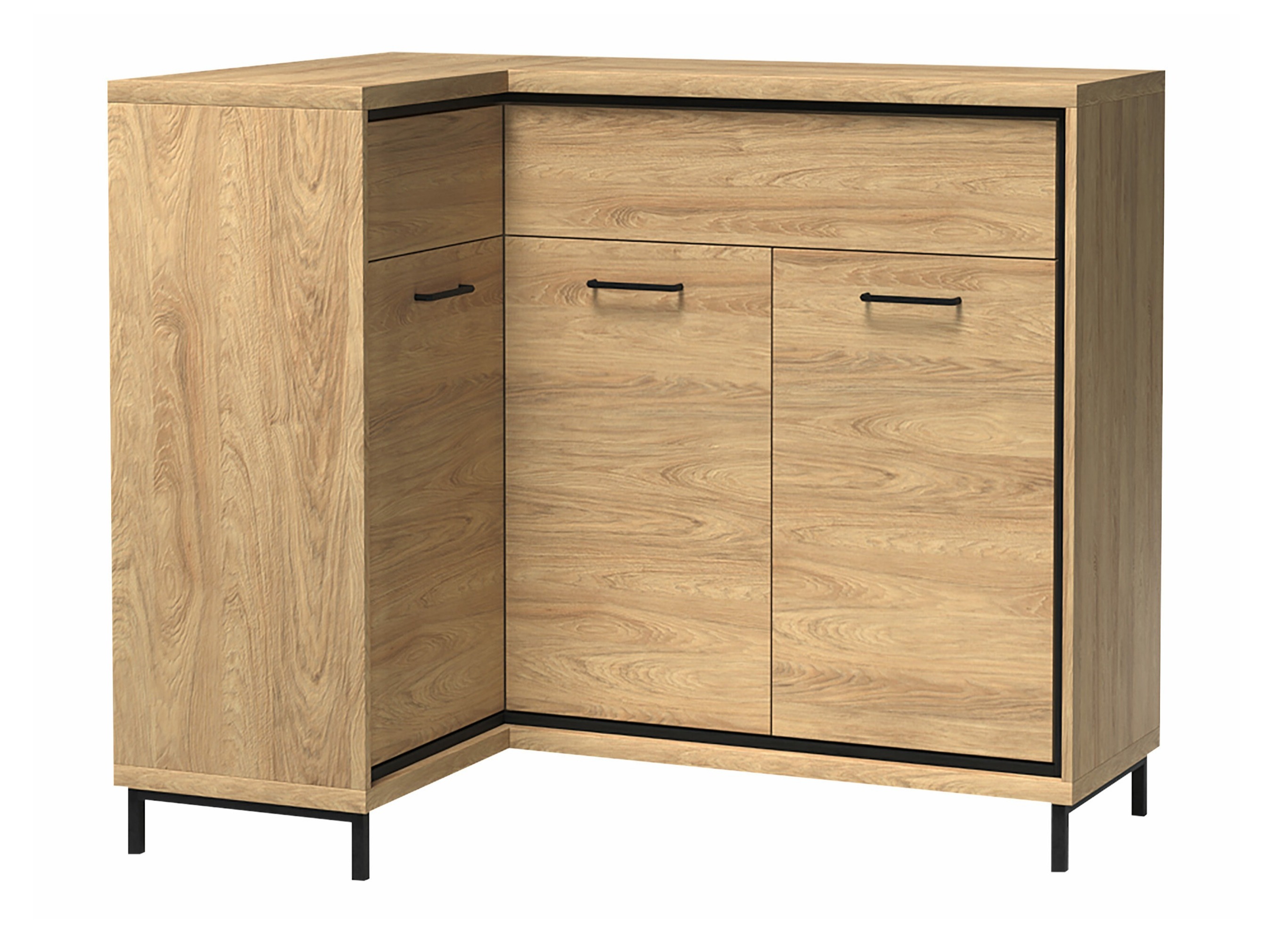Commode d'angle Etrmoni 121 (Clair bois)