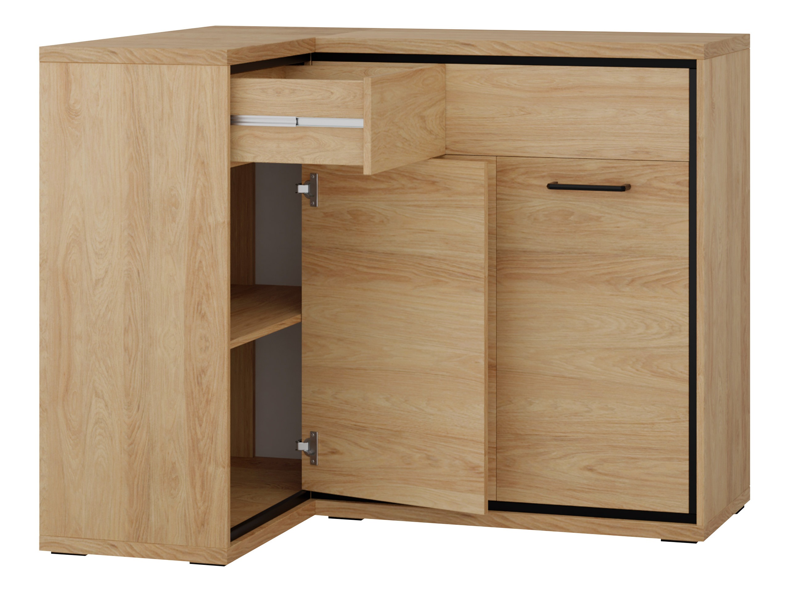 Commode d'angle Etrmoni 121 (Clair bois)