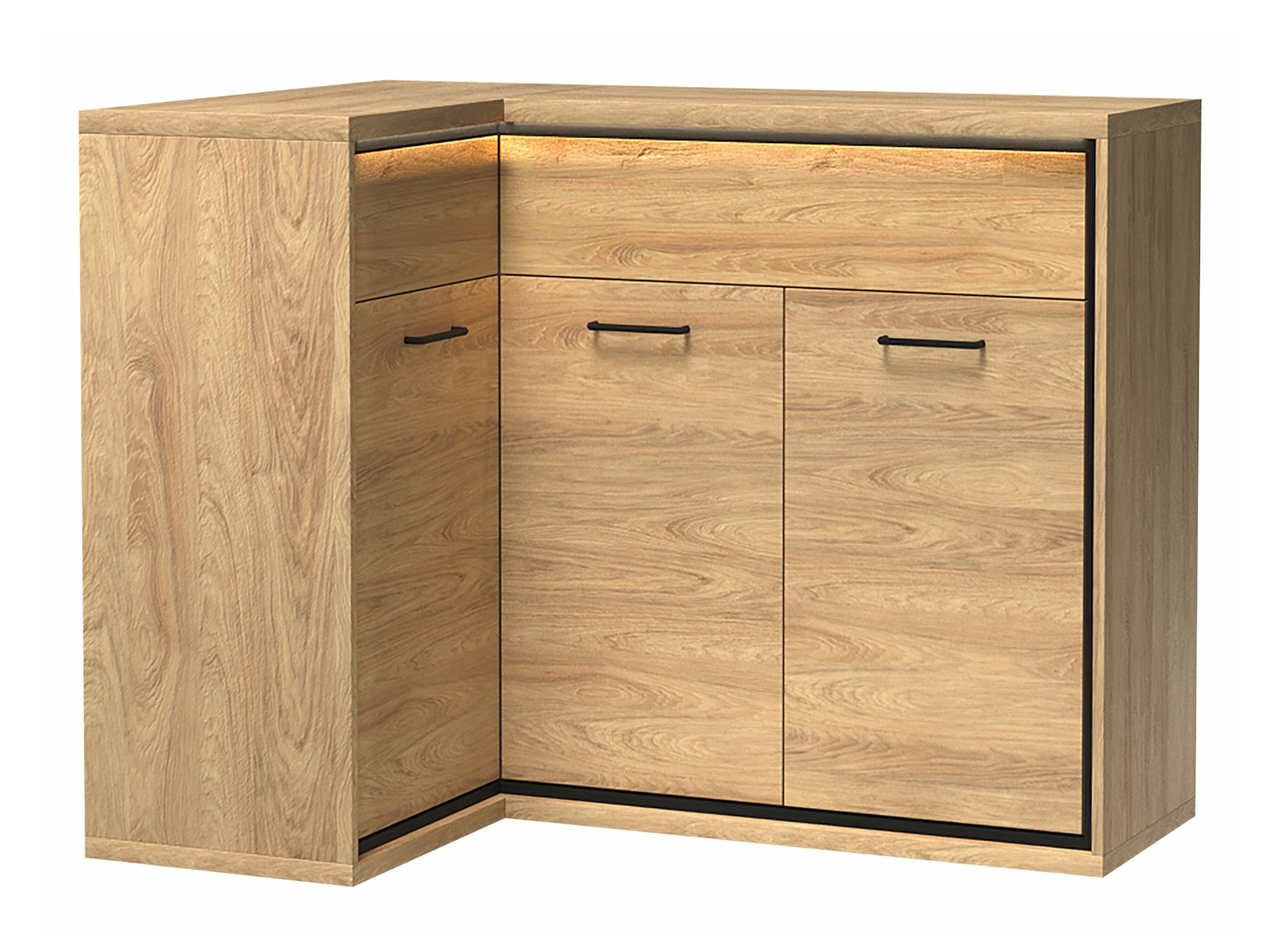 Commode d'angle Etrmoni 121 (Clair bois)