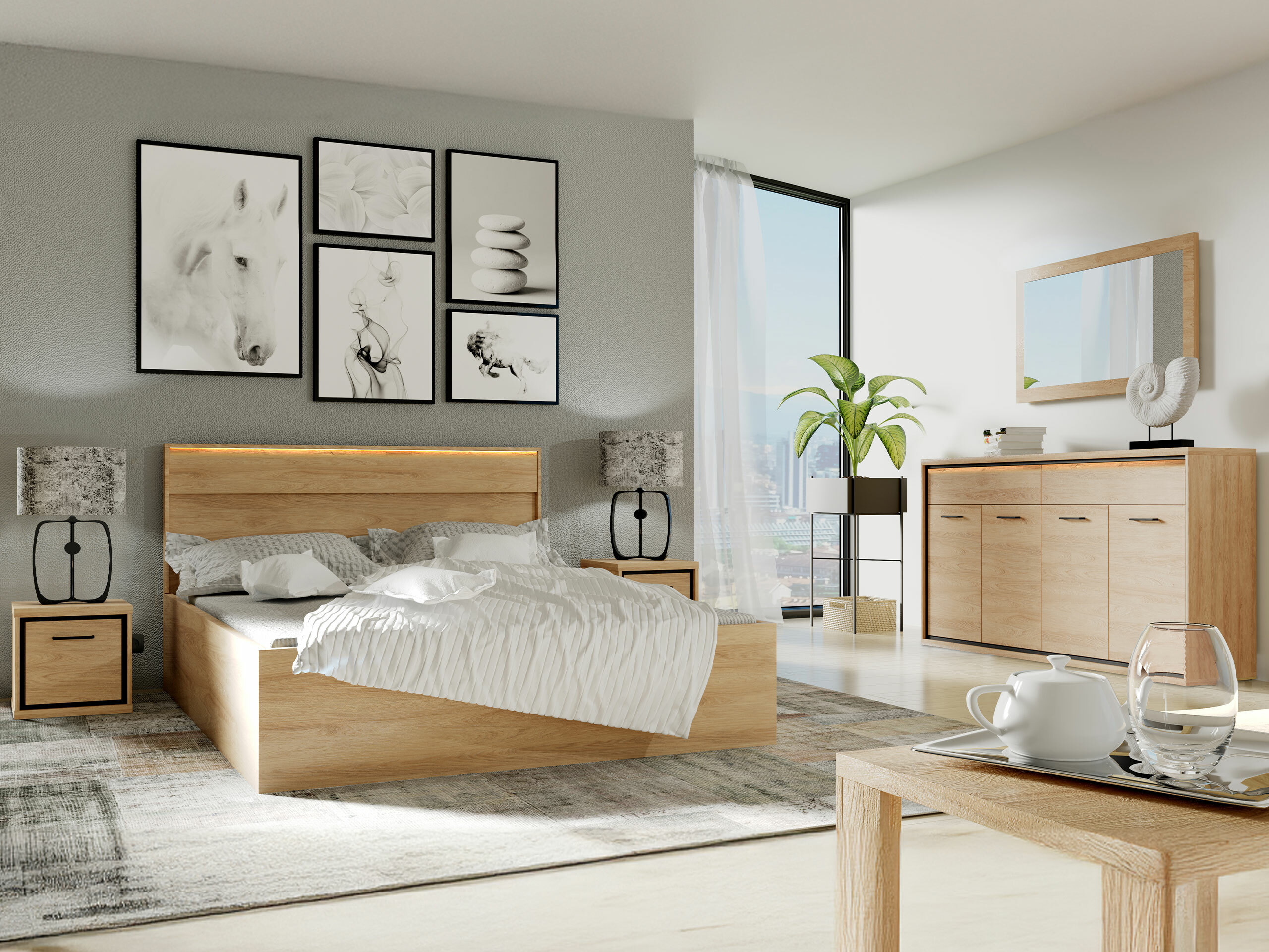 Ensemble de chambre Etrmoni 122 (Clair bois)