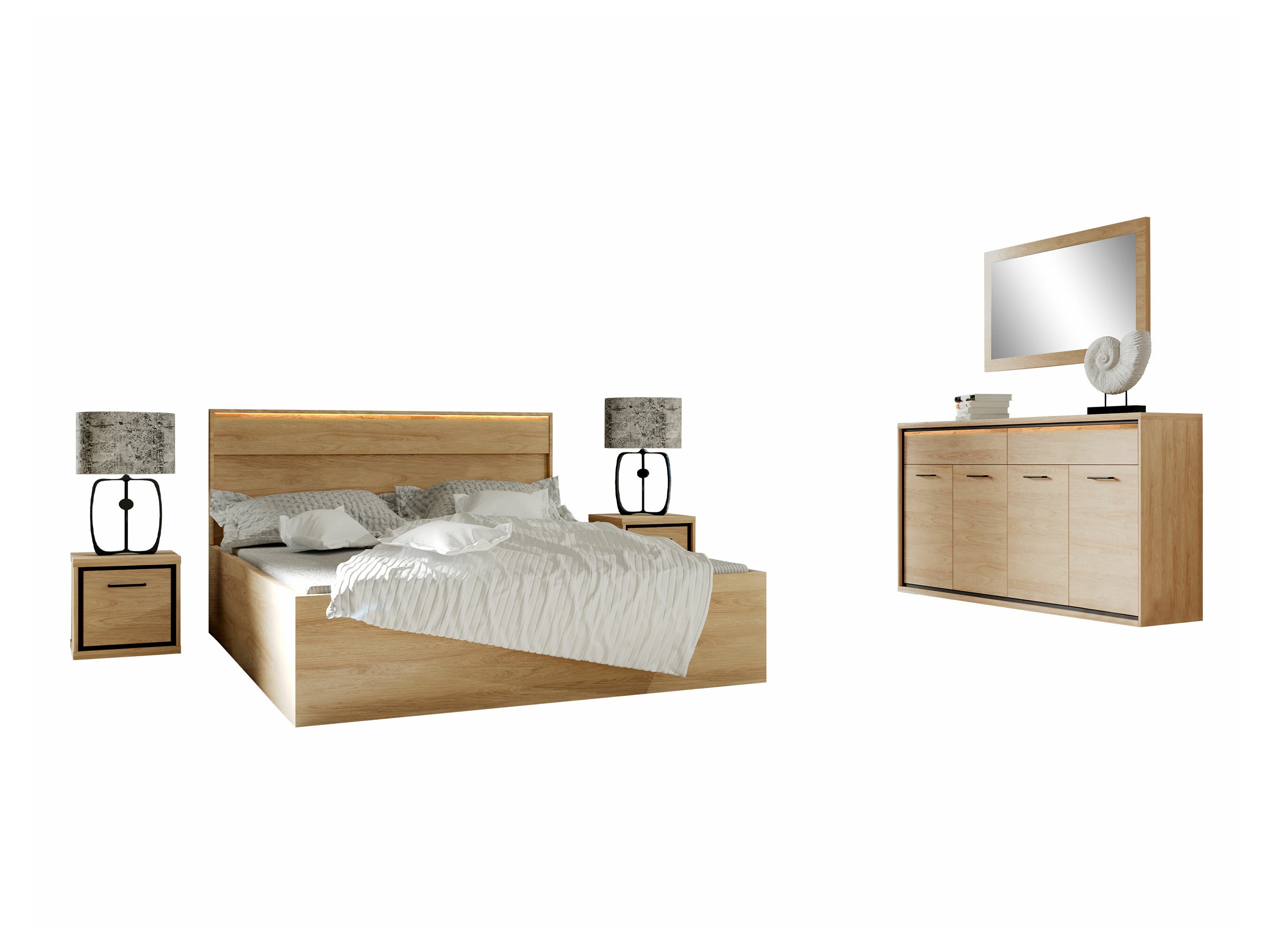 Ensemble de chambre Etrmoni 122 (Clair bois)