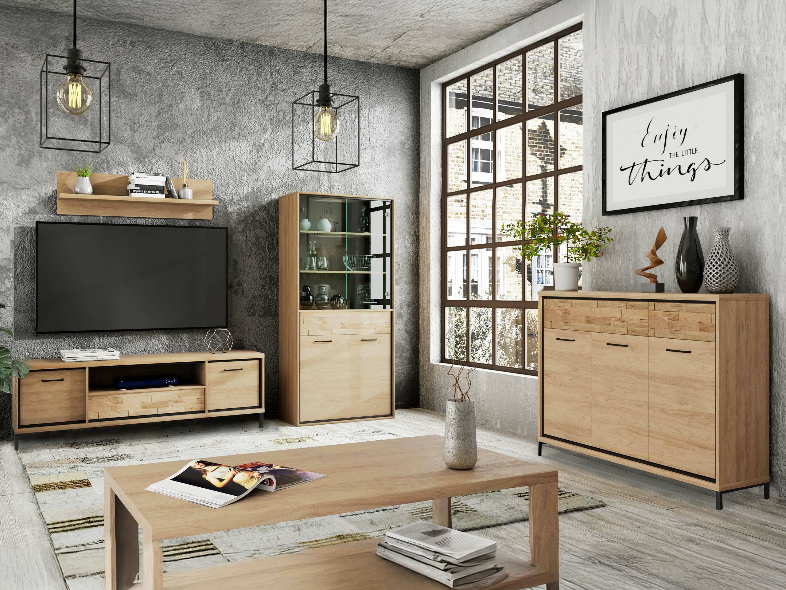 Ensemble de salon Etrmoni 118 (Clair bois + Chêne)