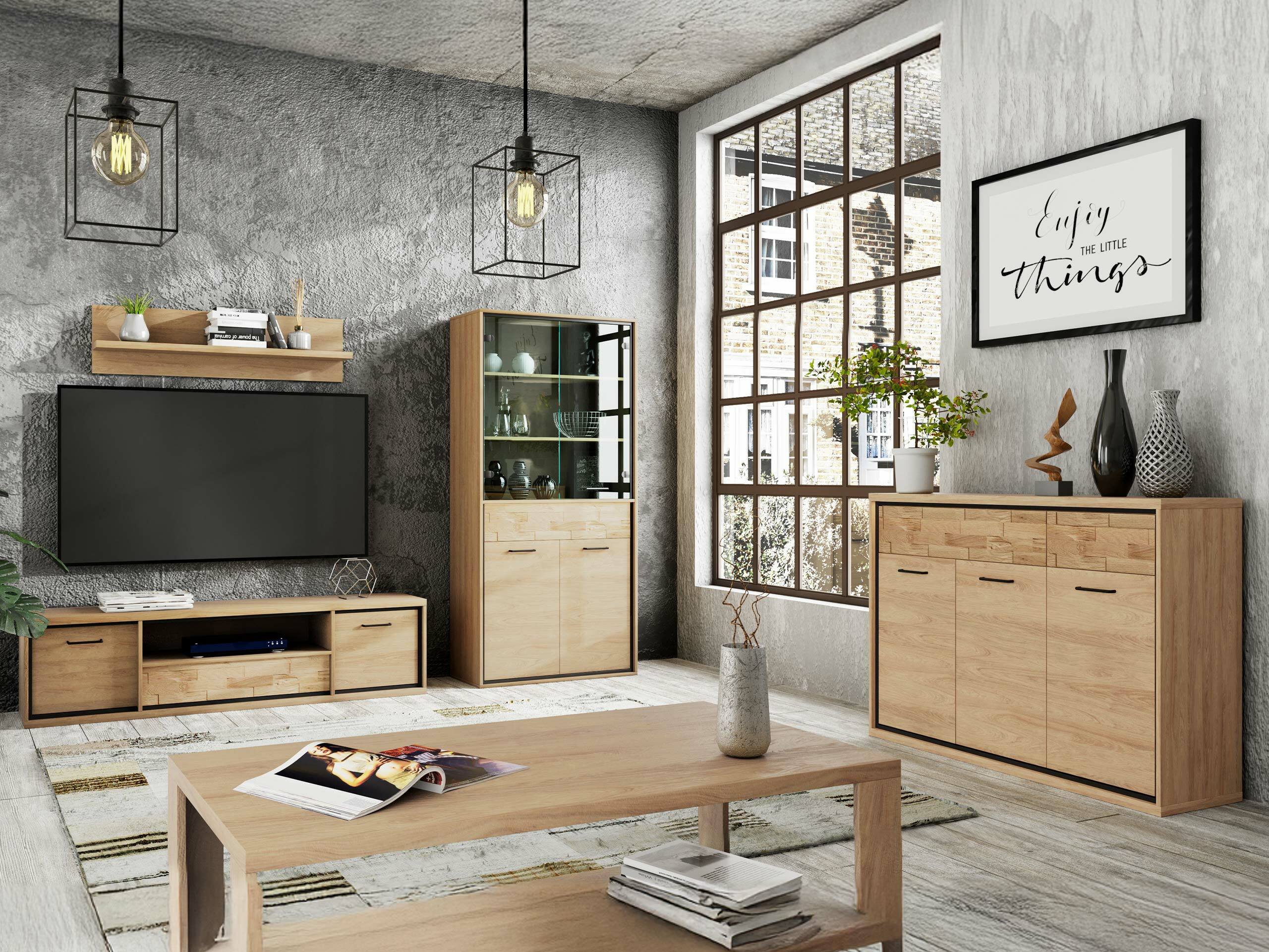Ensemble de salon Etrmoni 118 (Clair bois + Chêne)
