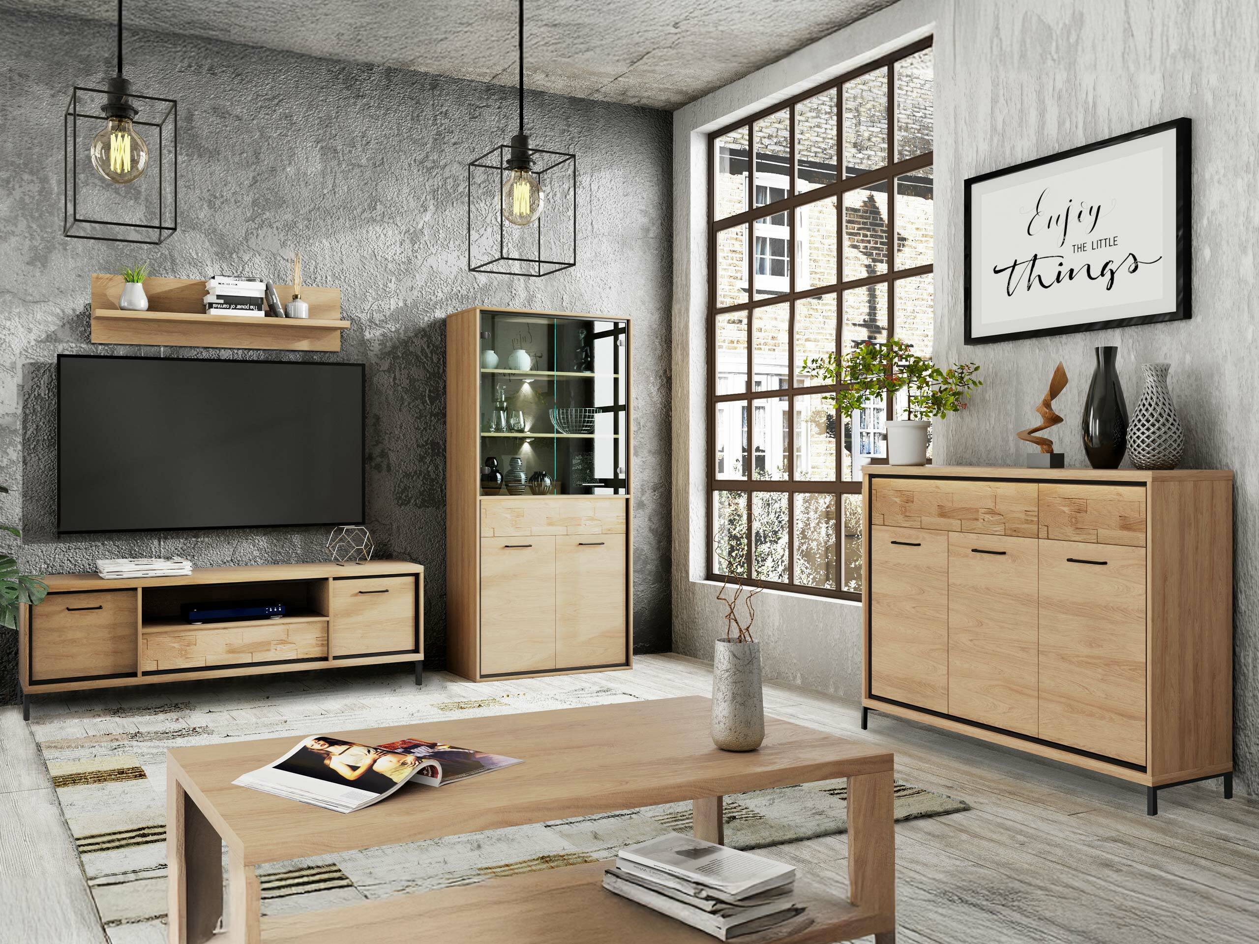 Ensemble de salon Etrmoni 118 (Clair bois + Chêne)