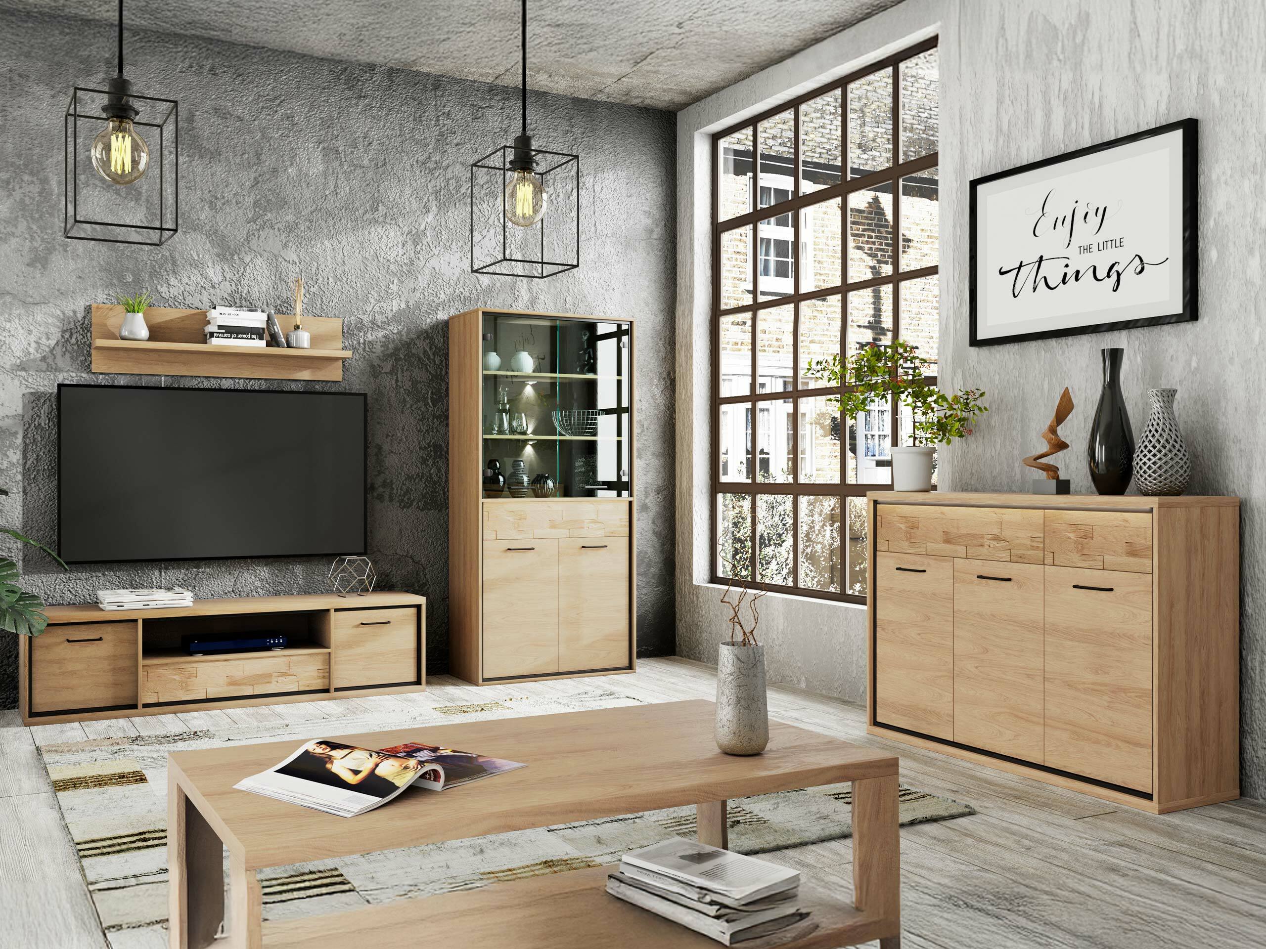 Ensemble de salon Etrmoni 118 (Clair bois + Chêne)