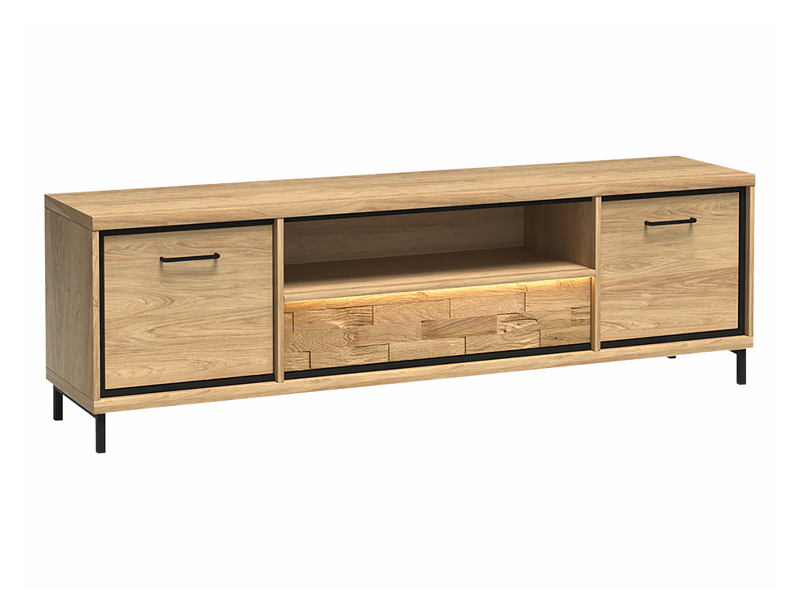 Meuble TV Etrmoni 111 (Clair bois + Chêne)