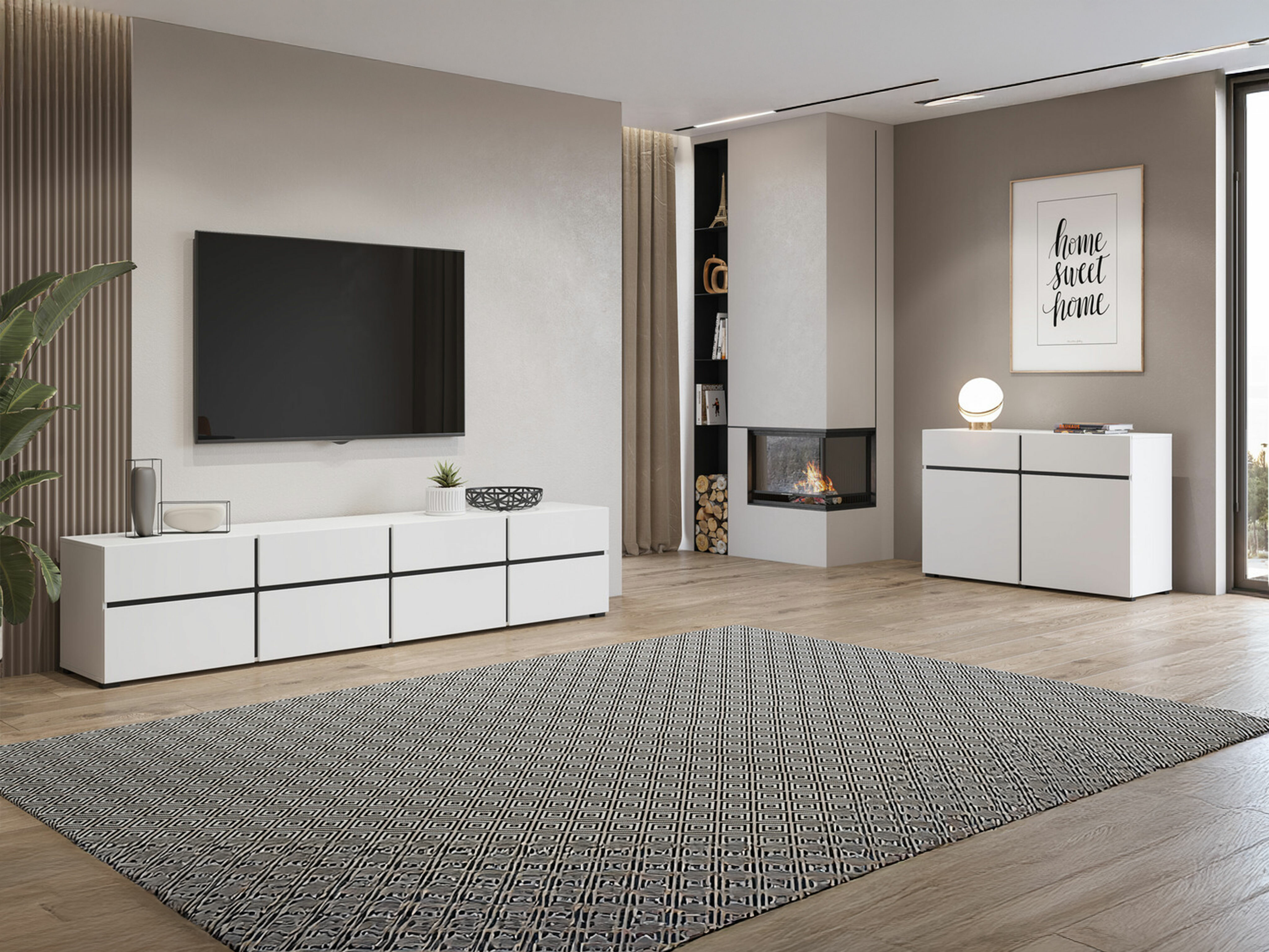 Meuble TV Alfere 101 (Blanc)
