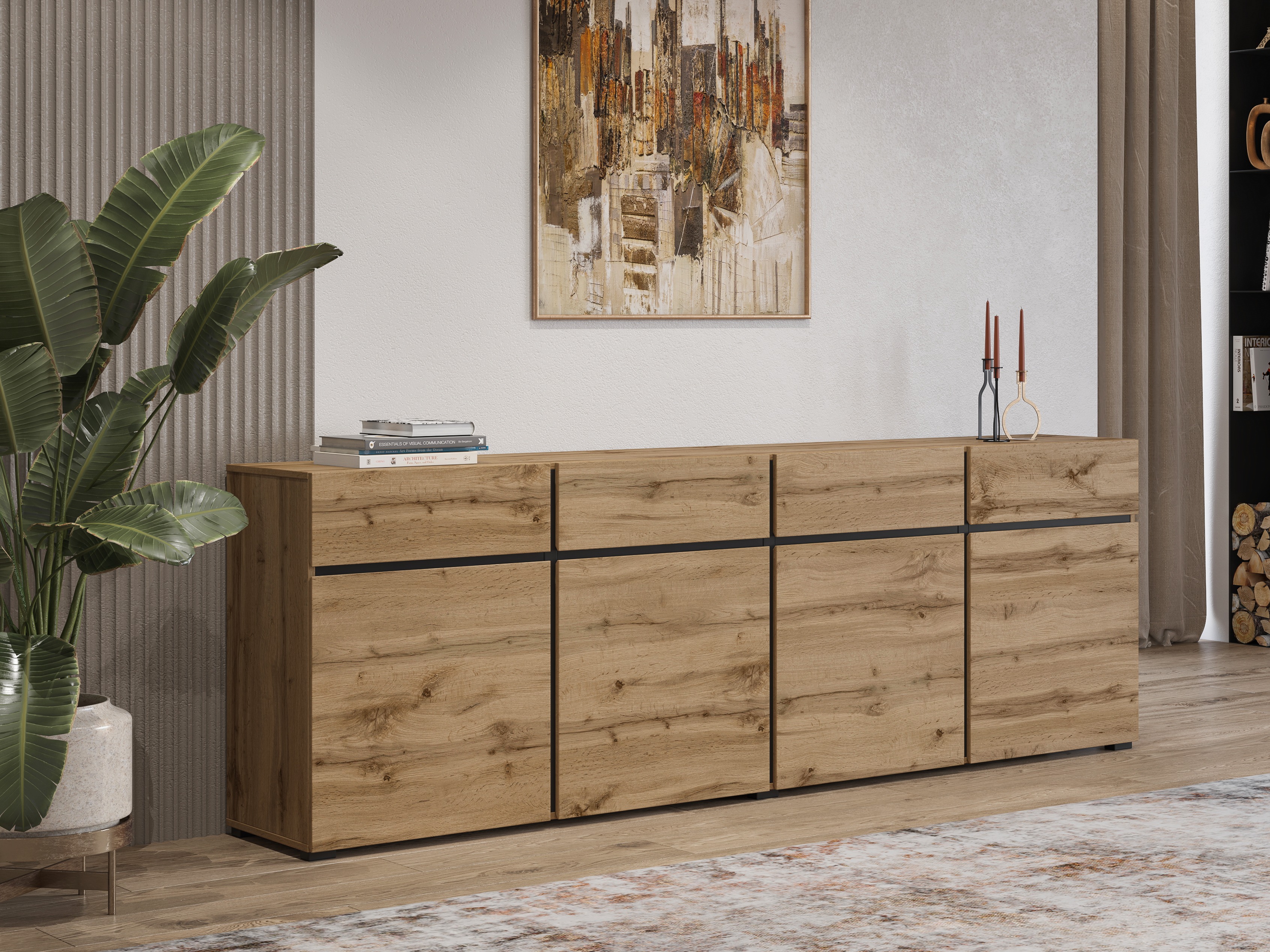 Commode Alfere 100 (Chêne wotan)