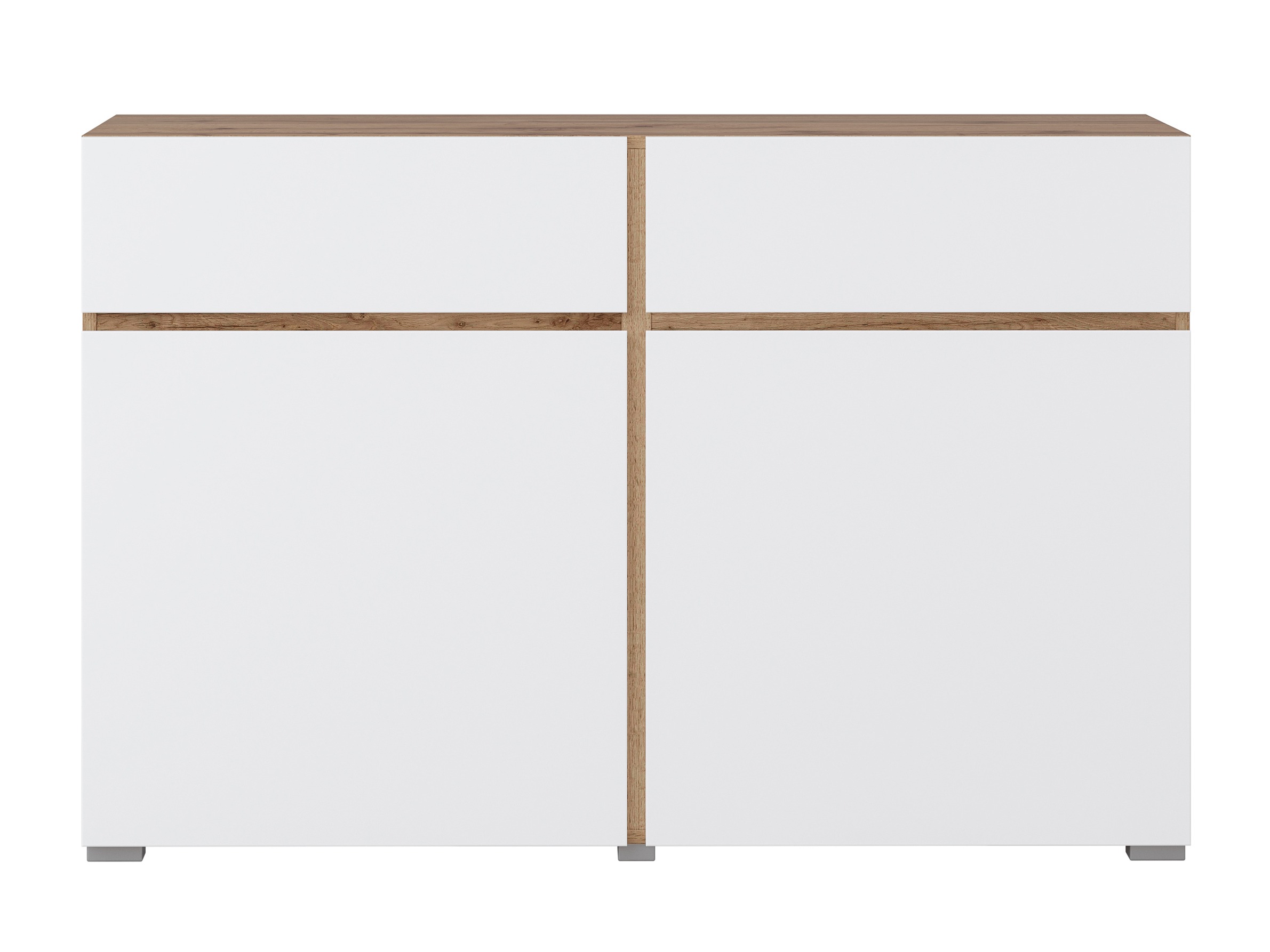Commode Alfere 104 (Chêne wotan + Blanc)