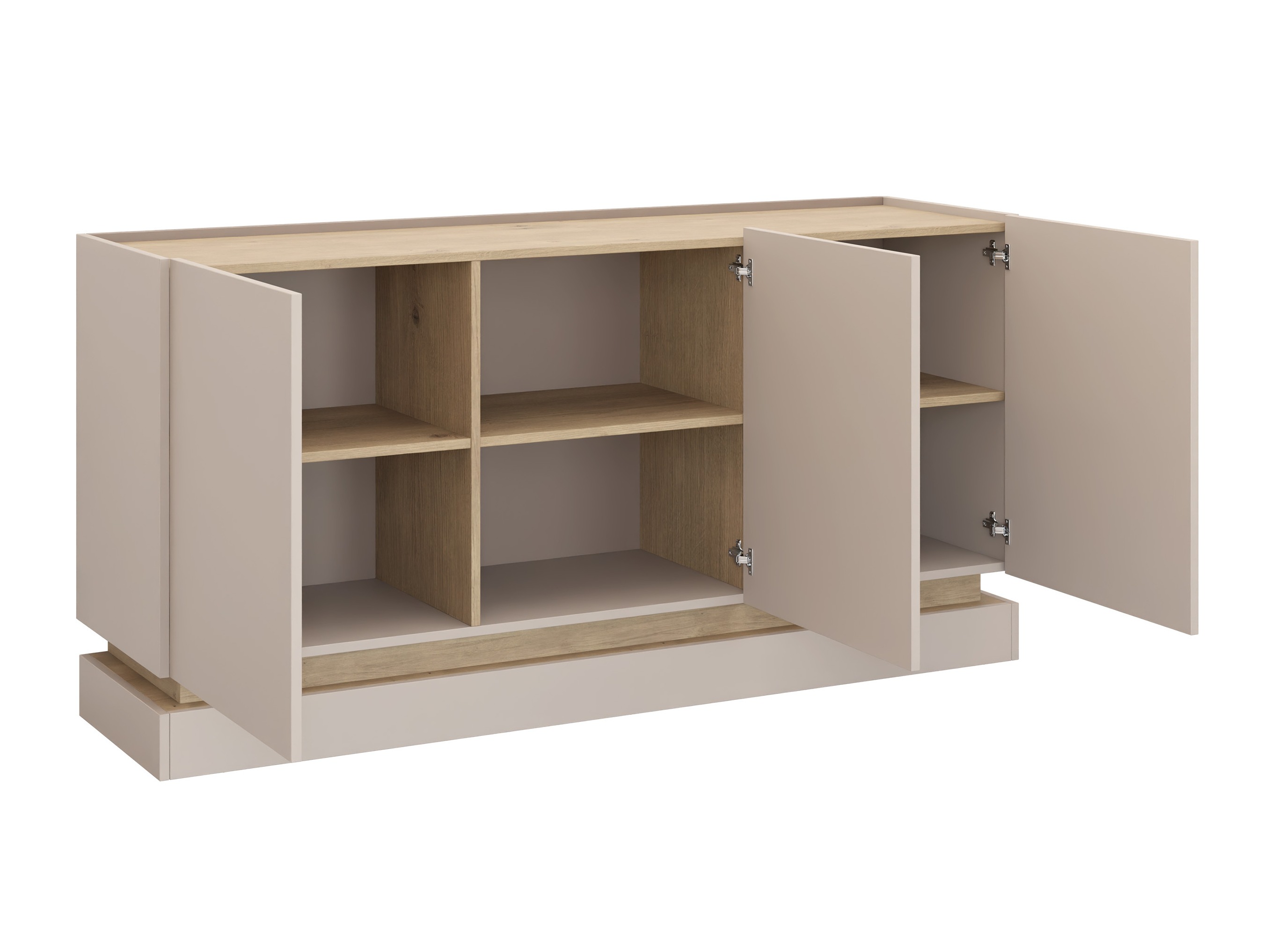 Ensemble de salon Comfivo Tilia (Noir + Chêne)