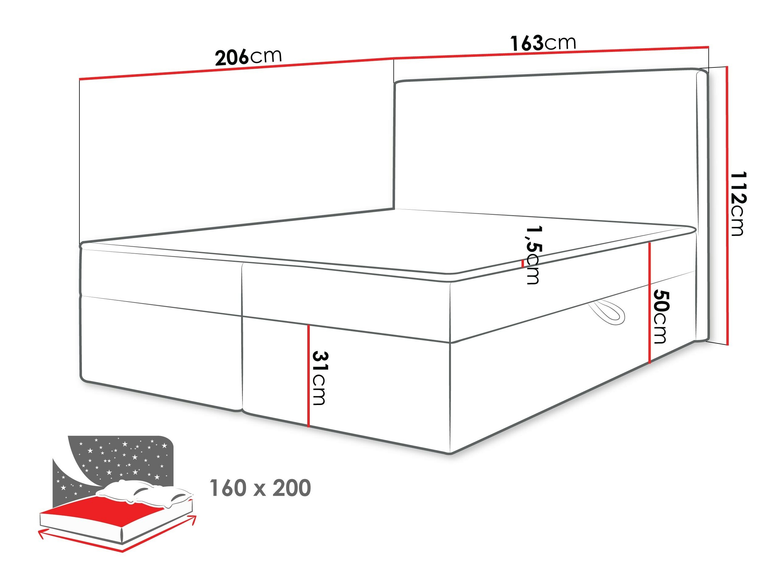 Lit boxspring Comfivo Arbitas (Ambience 15)