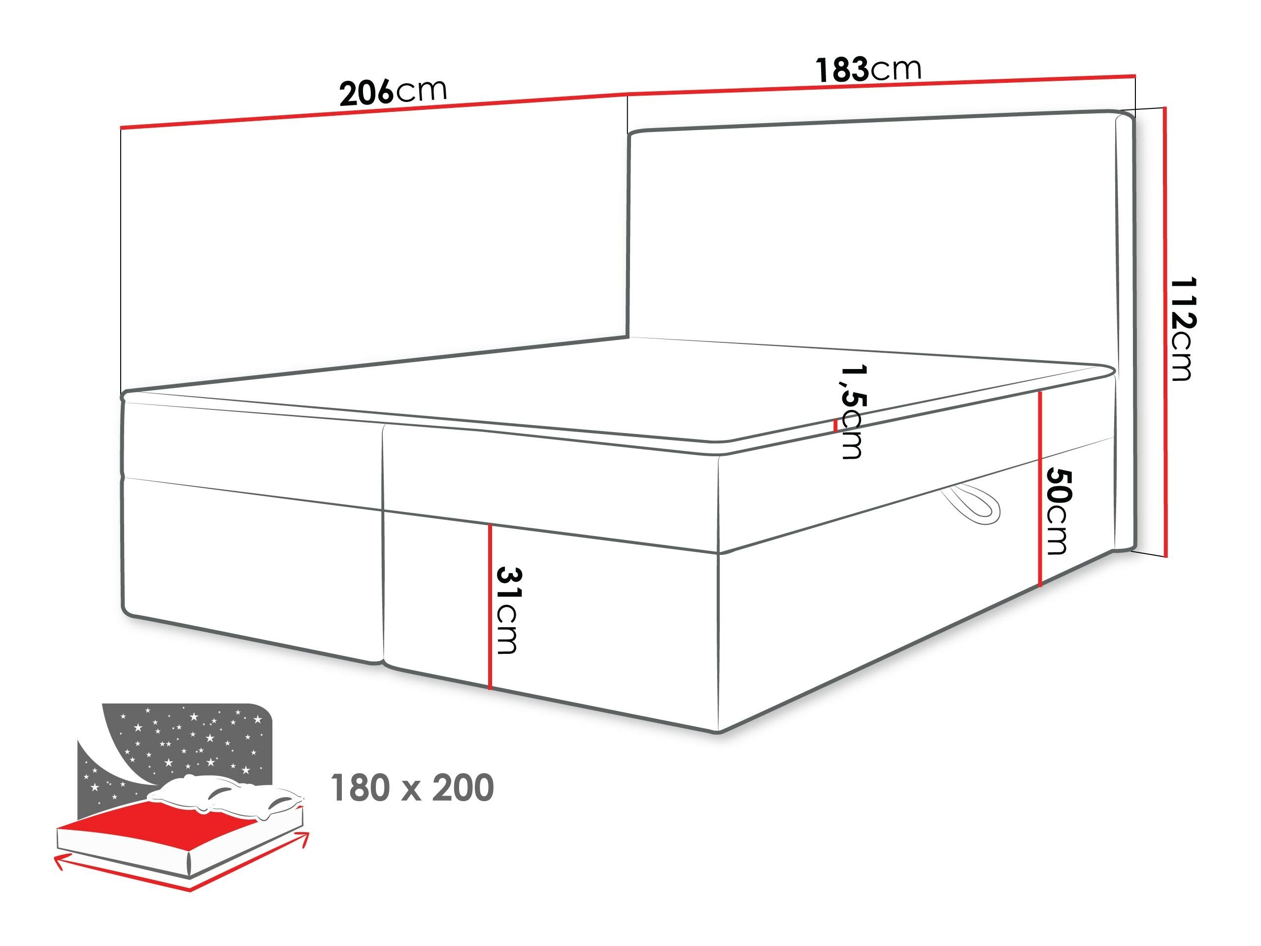 Lit boxspring Comfivo Arbitas (Ambience 15)
