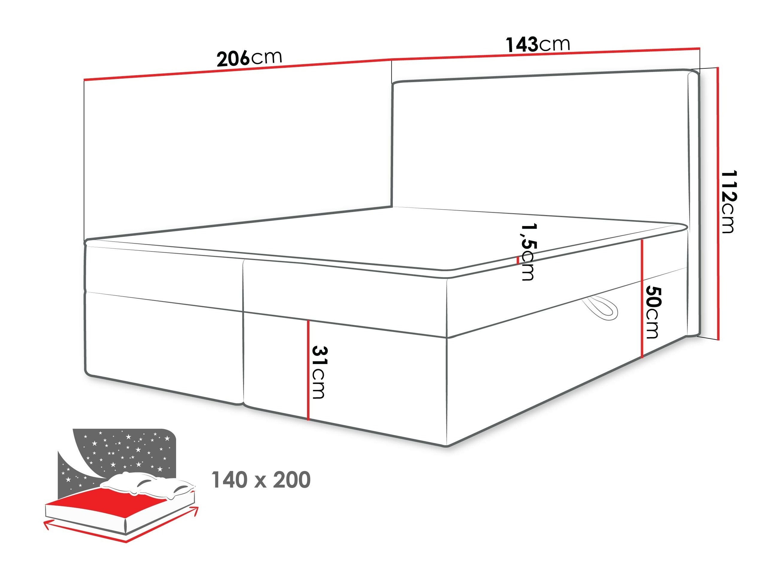 Lit continental Comfivo 502 (Ambience 02)