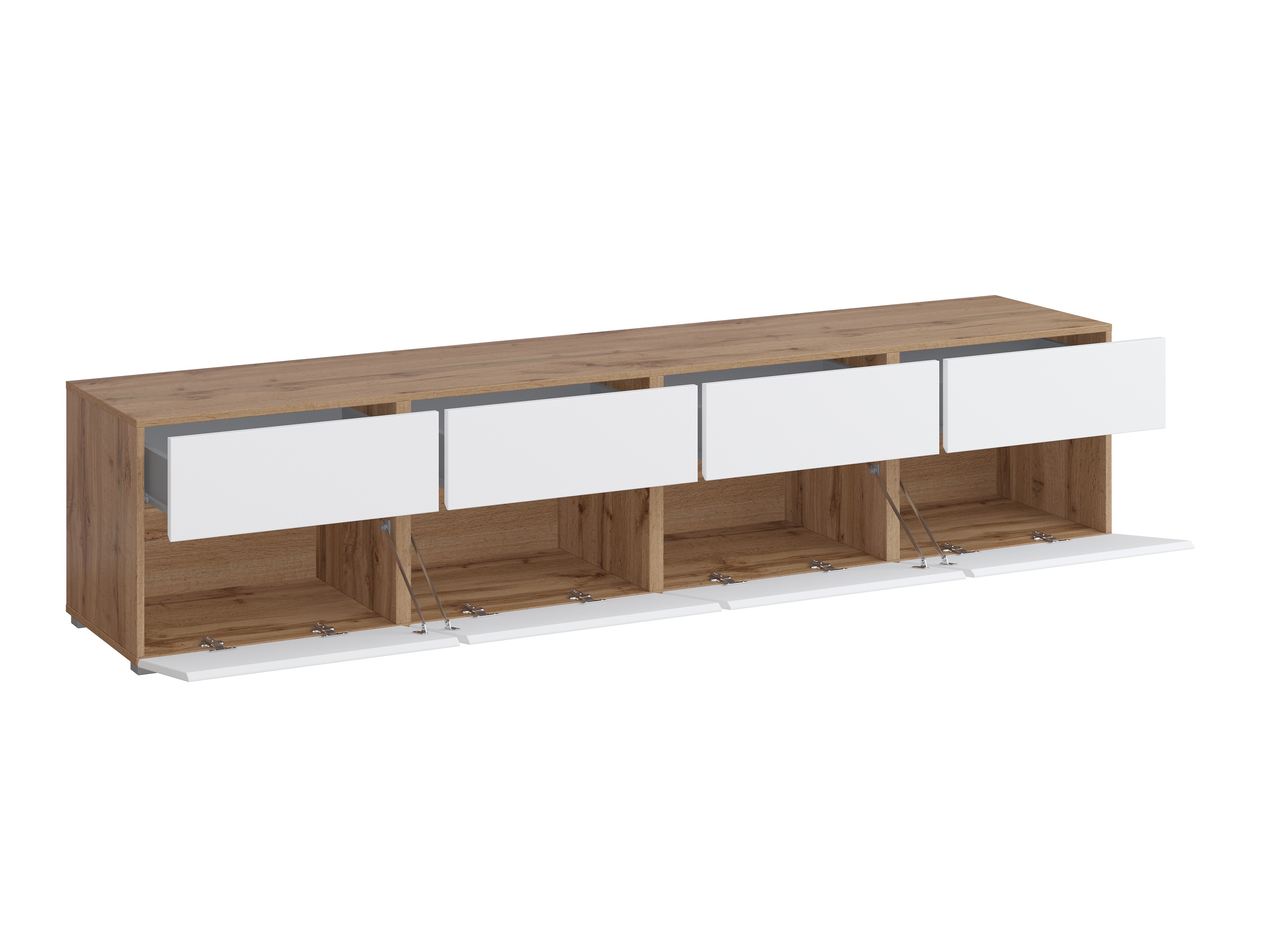 Meuble TV Alfere 101 (Wotak chêne + Blanc)
