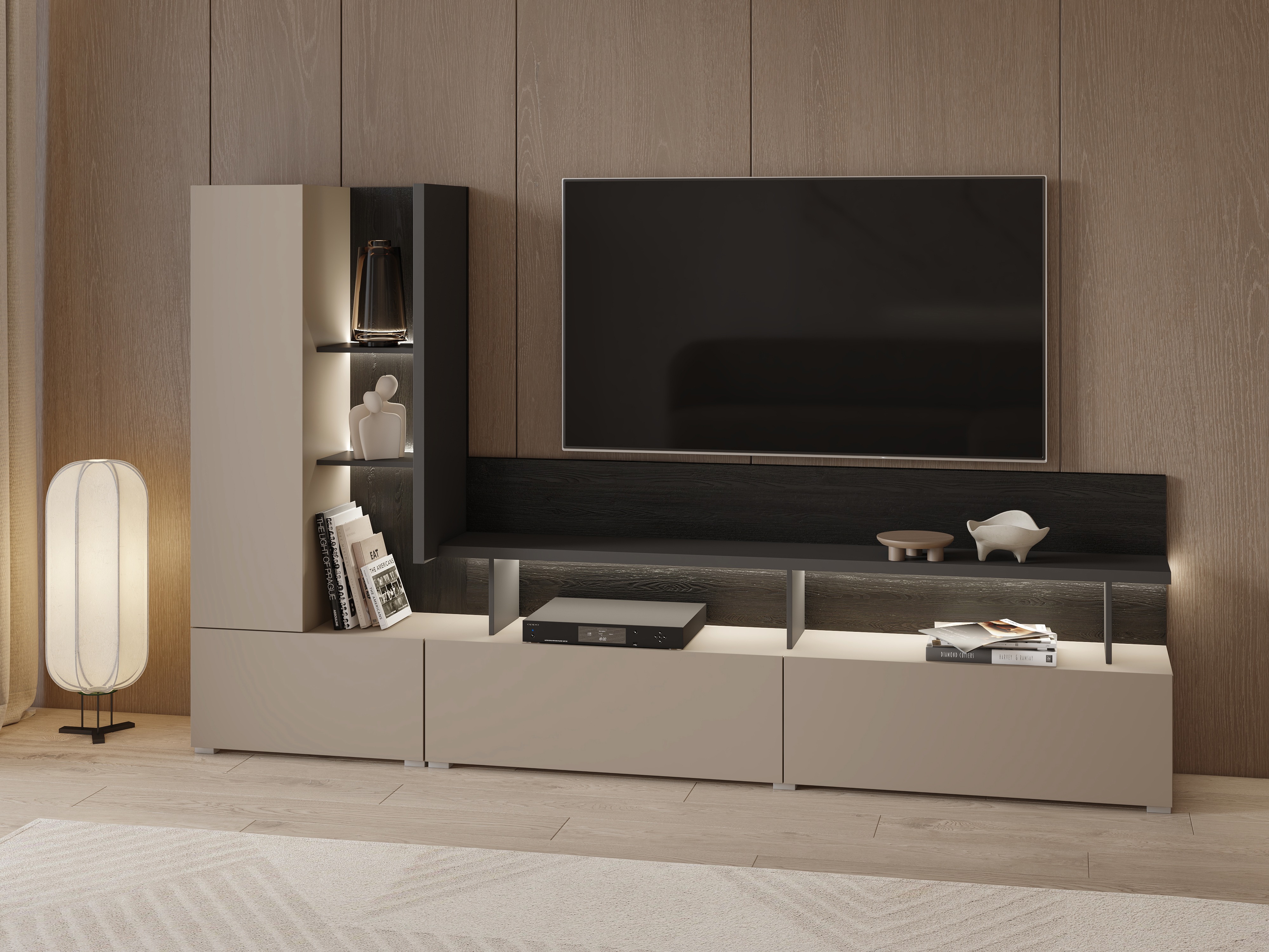 Ensemble de salon Virvele 101 (Congo + Anthracite)