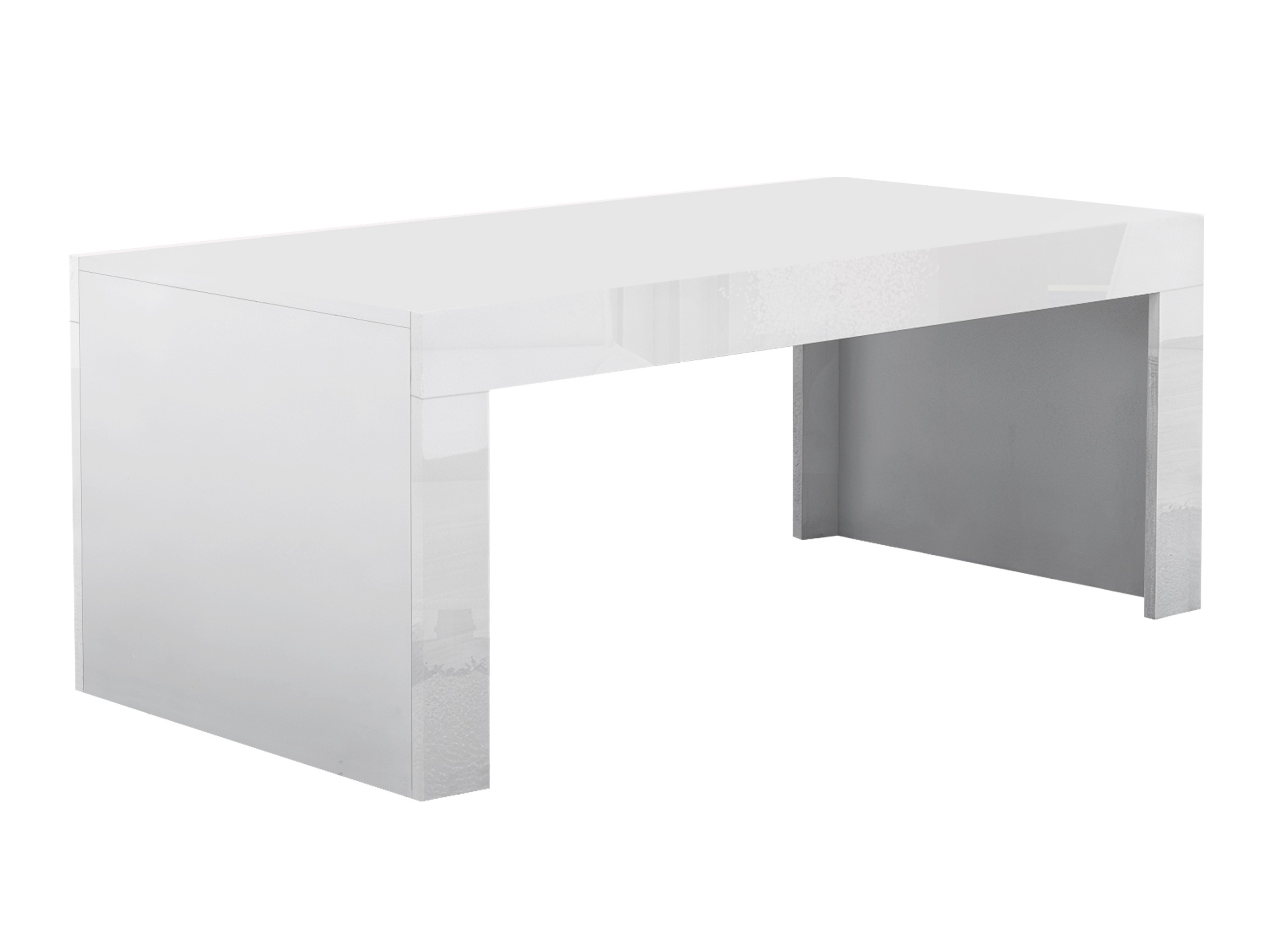 Table basse Charlotte 107 (Blanc + Blanc brillant)