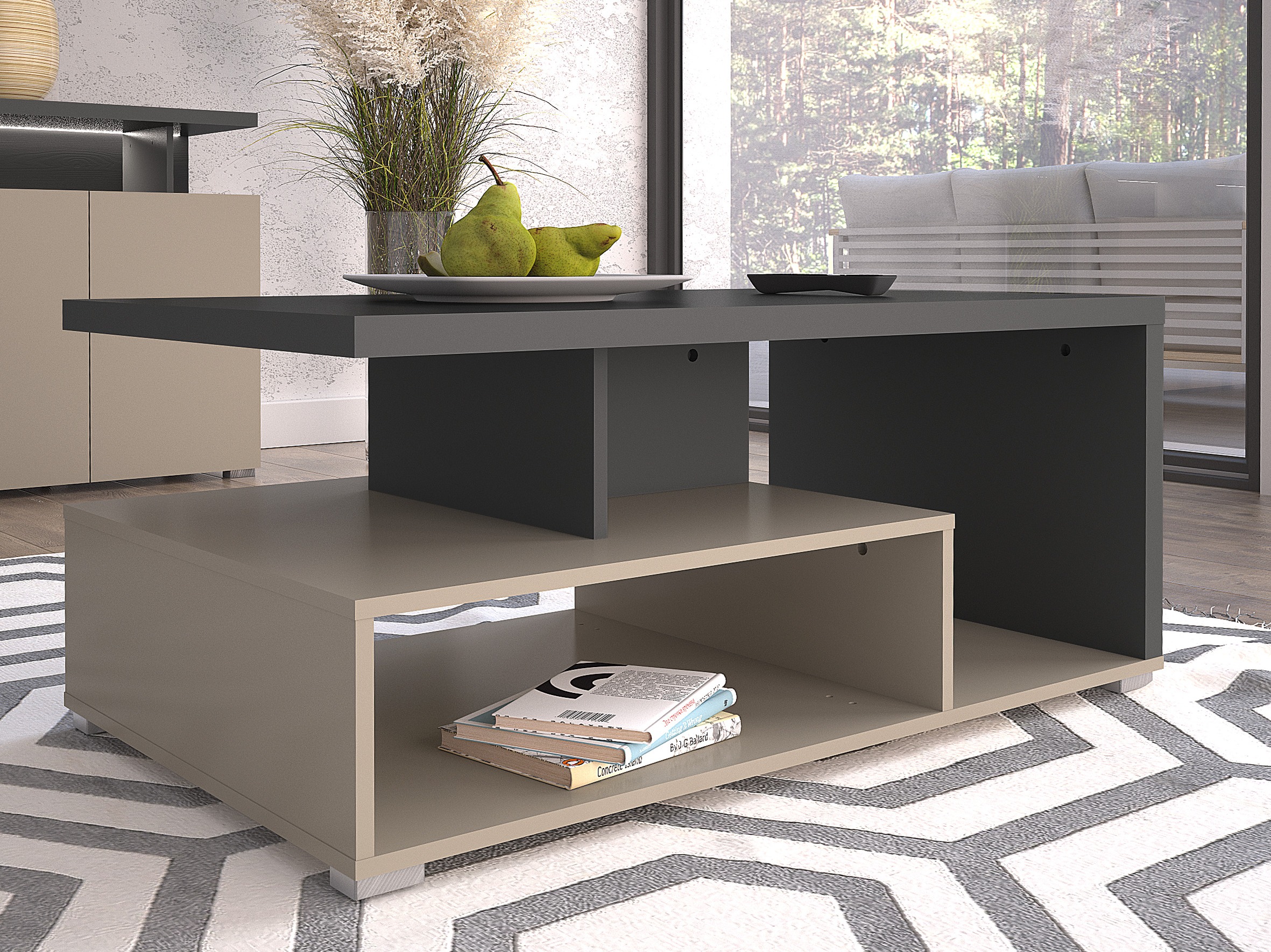 Table basse Virvele 108 (Congo + Anthracite)
