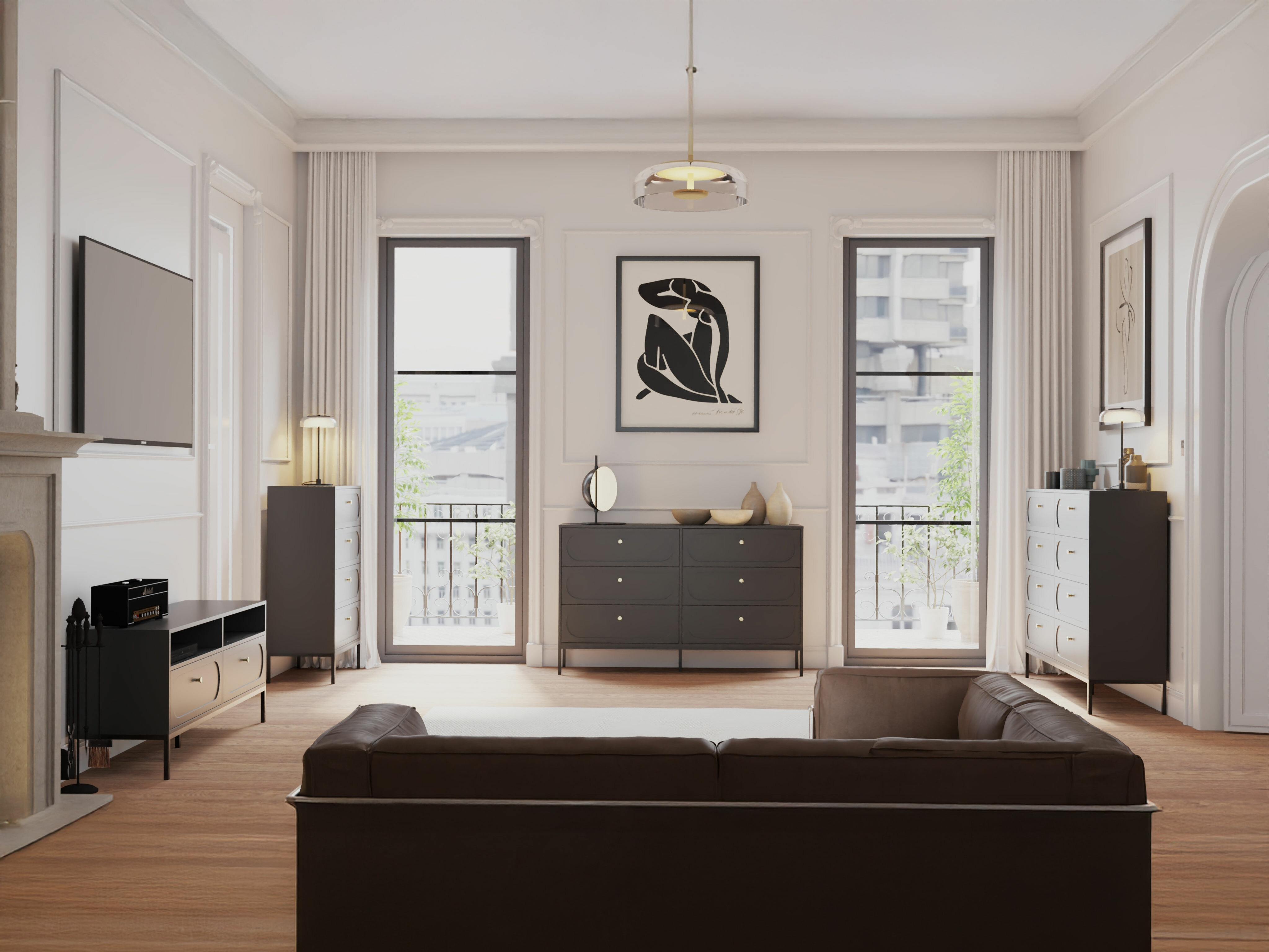 Meuble TV Bristol 235 (Noir)