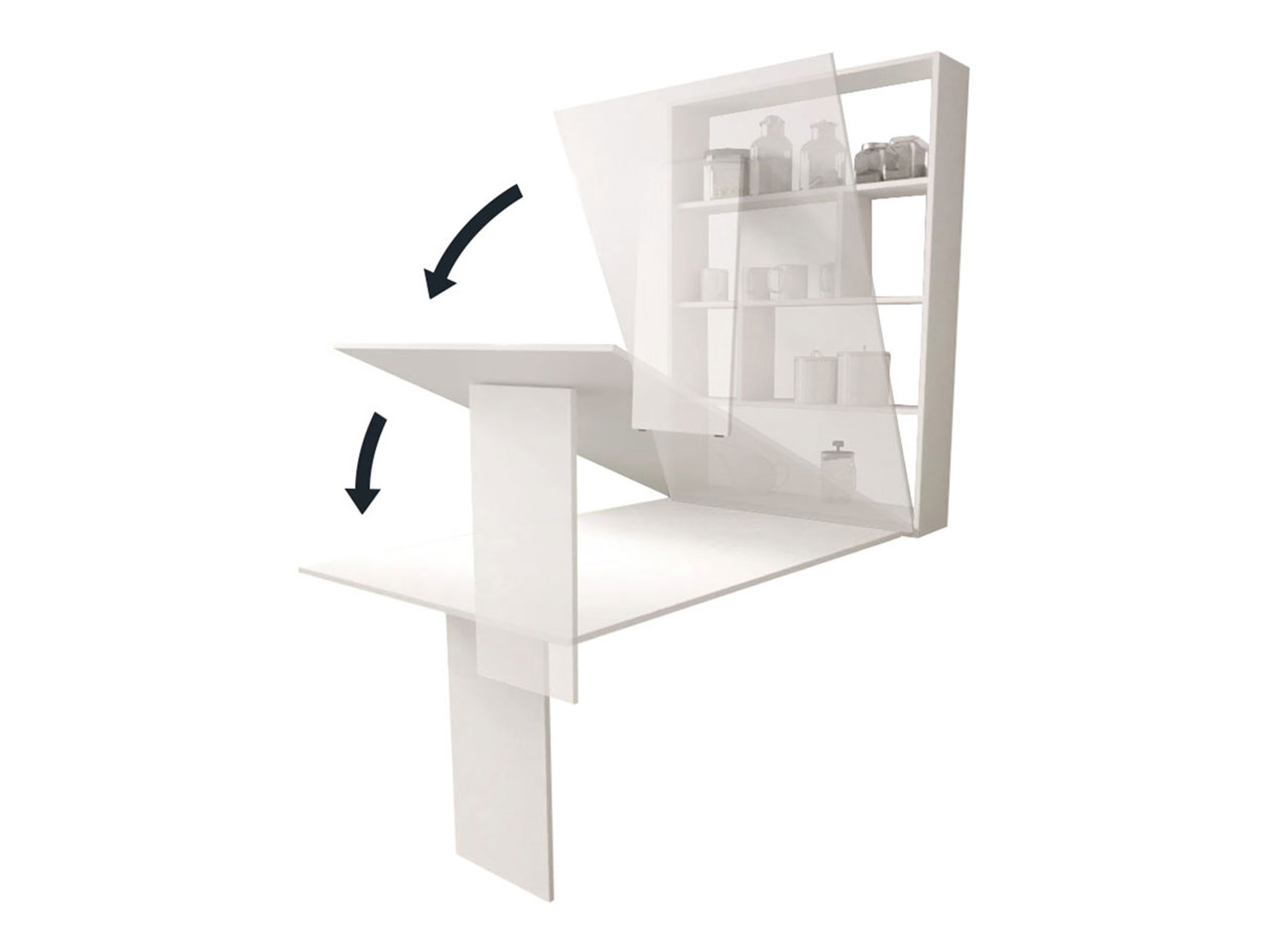 Table pliante Pinis III (Noir + Chêne wotan)