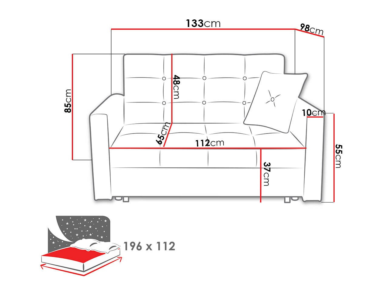 Canapé convertible Seruna II (Nazar 225.06)