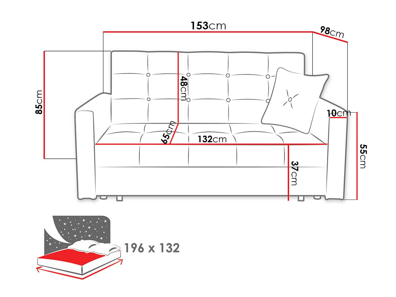 Canapé convertible Seruna III (Nazar 225.05)