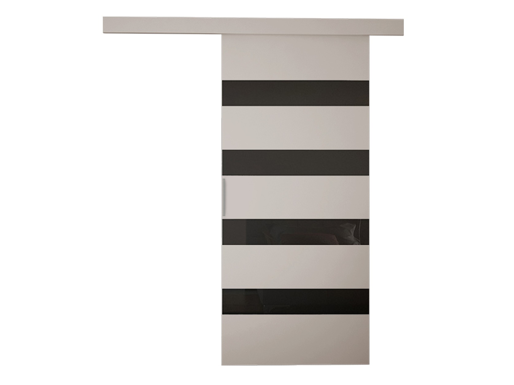 Porte coulissante Closico Portalis V (Cachemire + Noir)