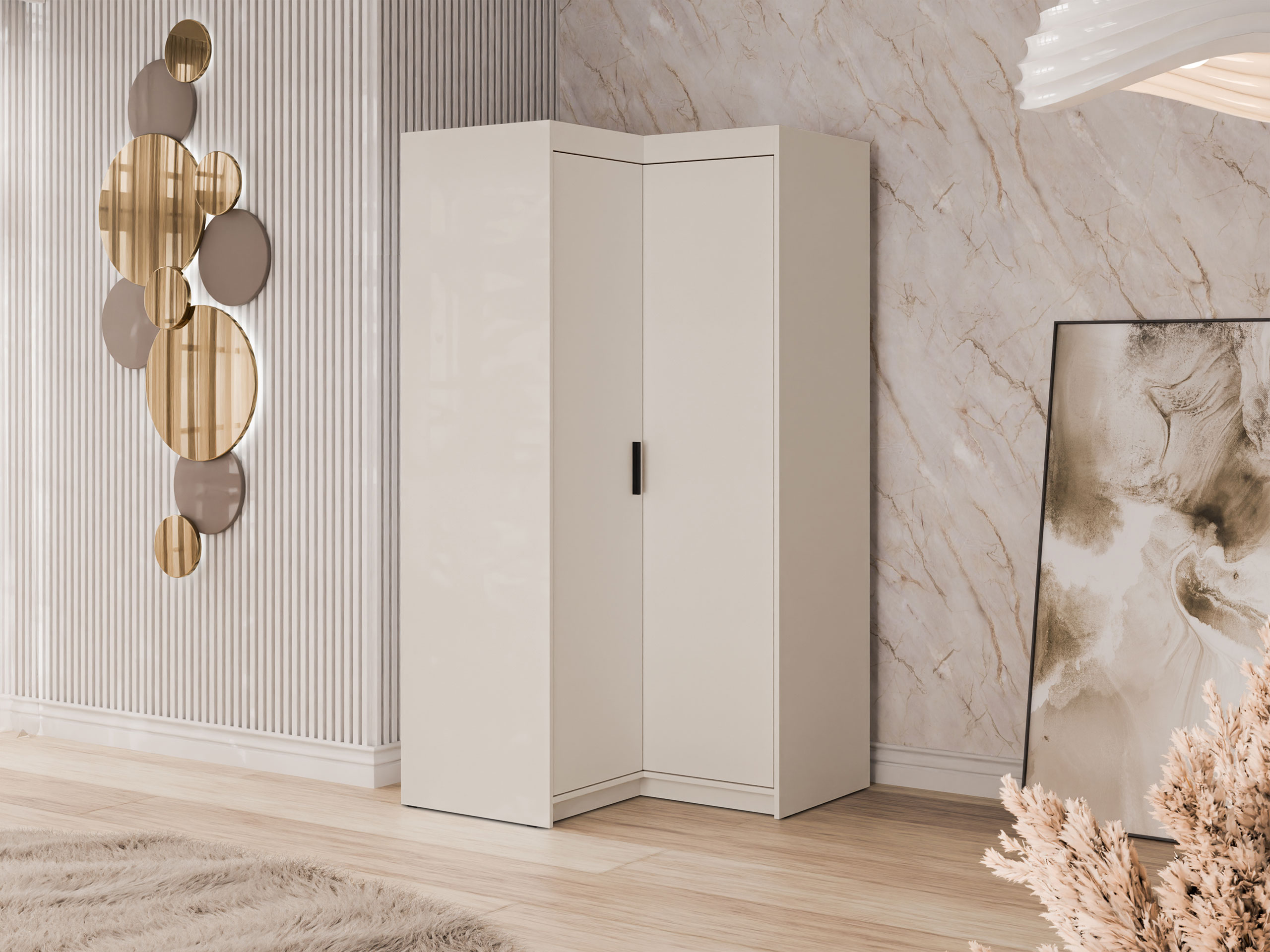 Armoire d'angle Novduni 116 (Beige)