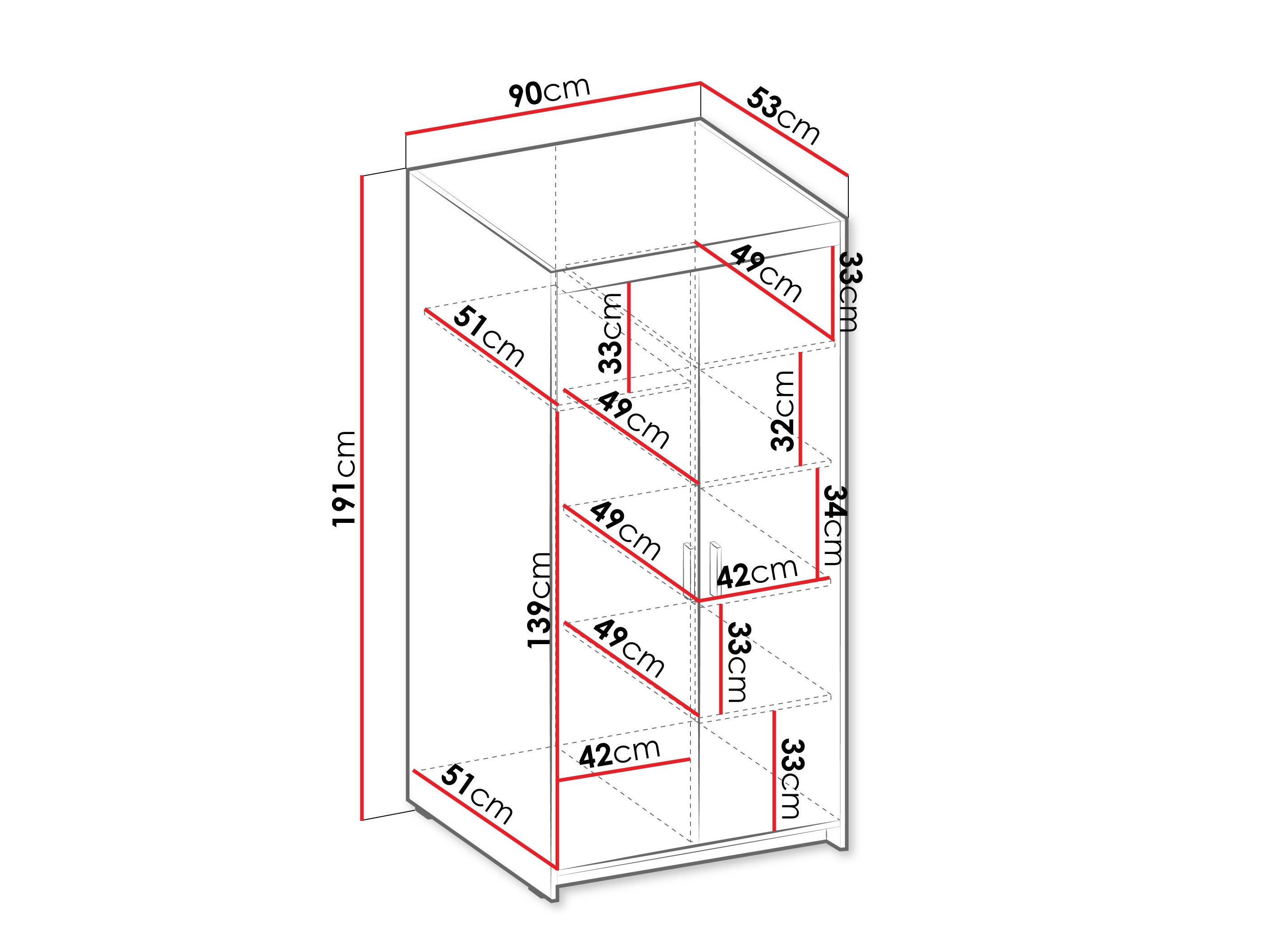 Armoire Novduni 100 (Beige)
