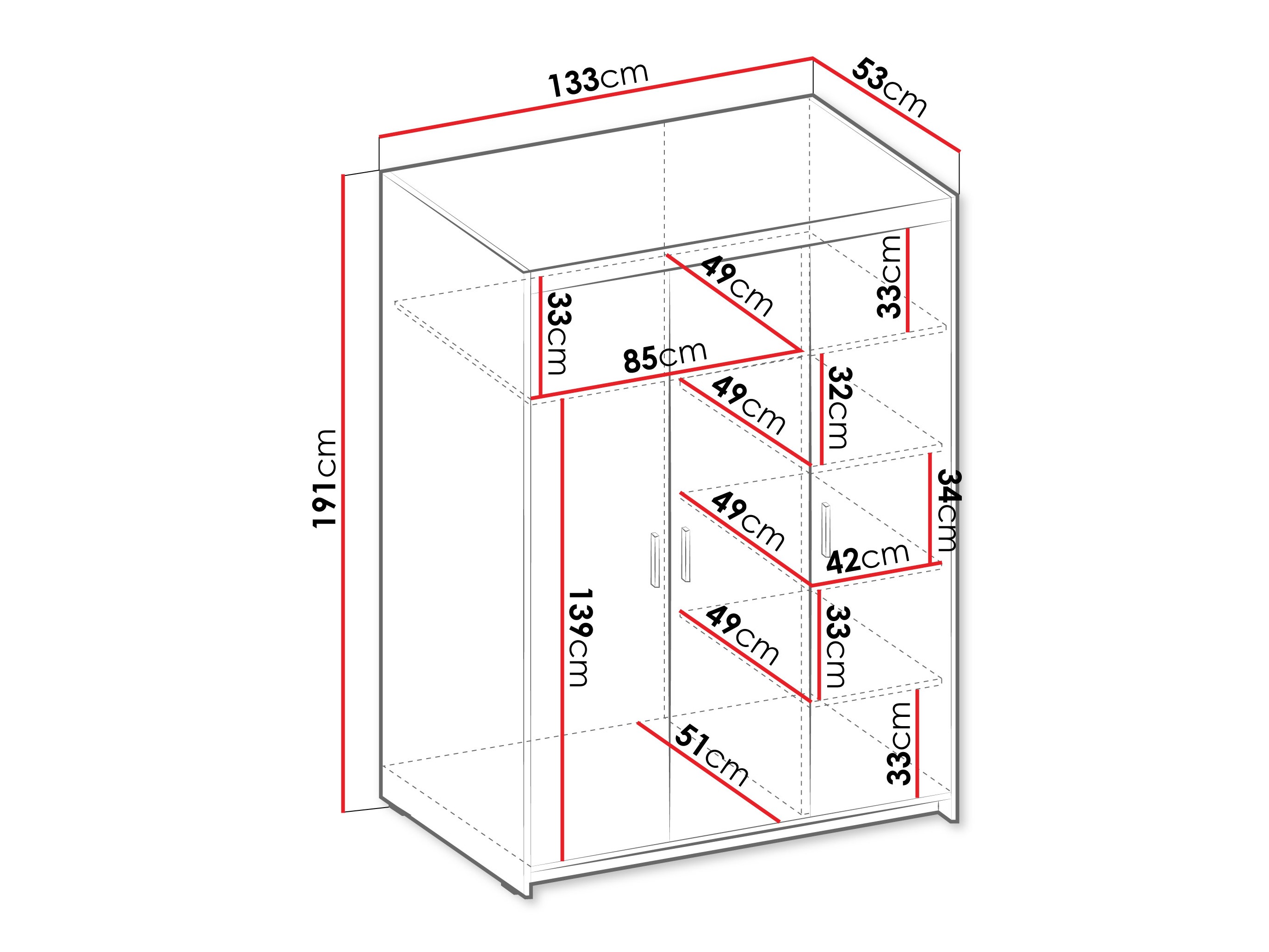 Armoire Novduni 101 (Beige)