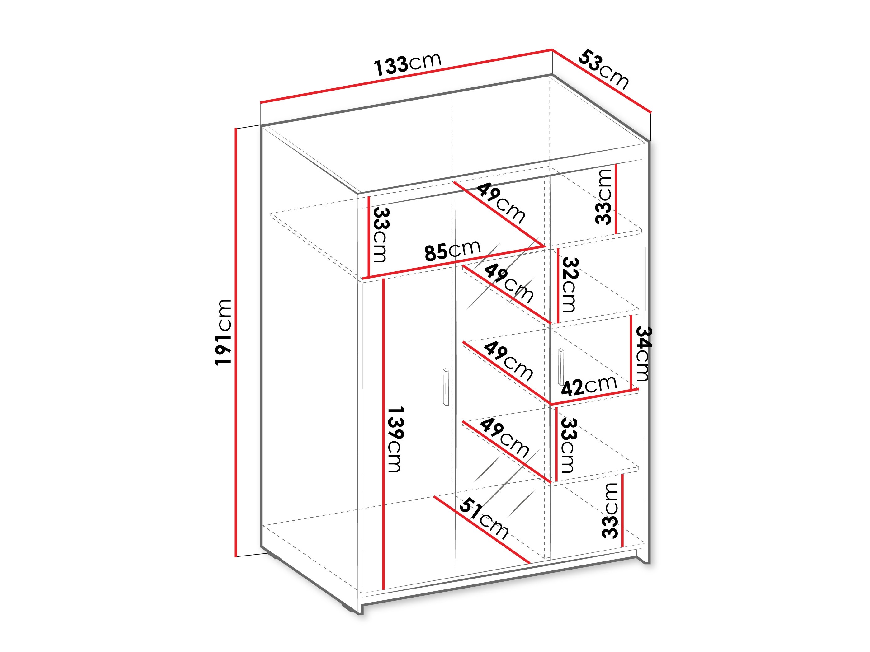 Armoire Novduni 102 (Chêne)