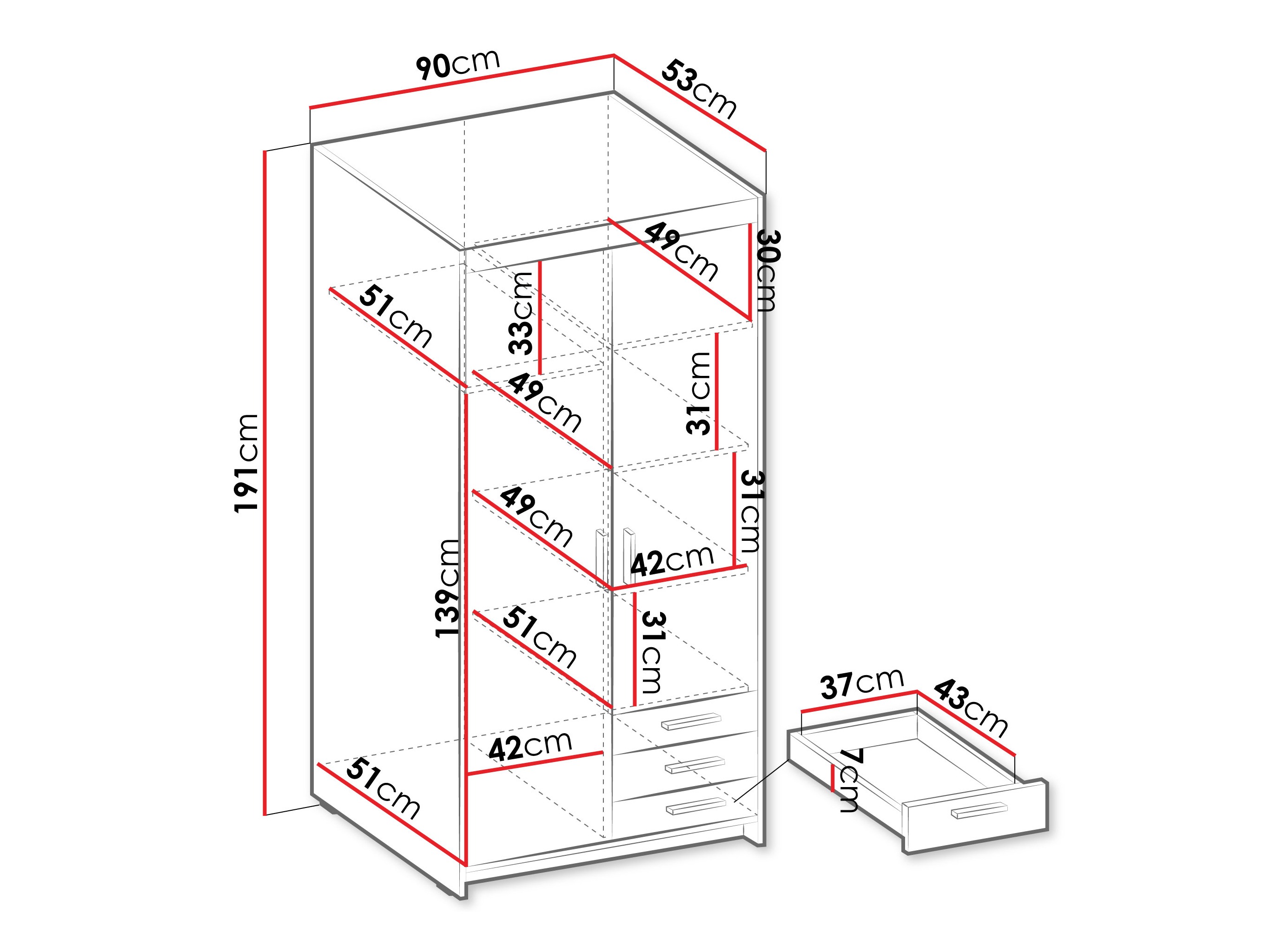 Armoire Novduni 112 (Beige)