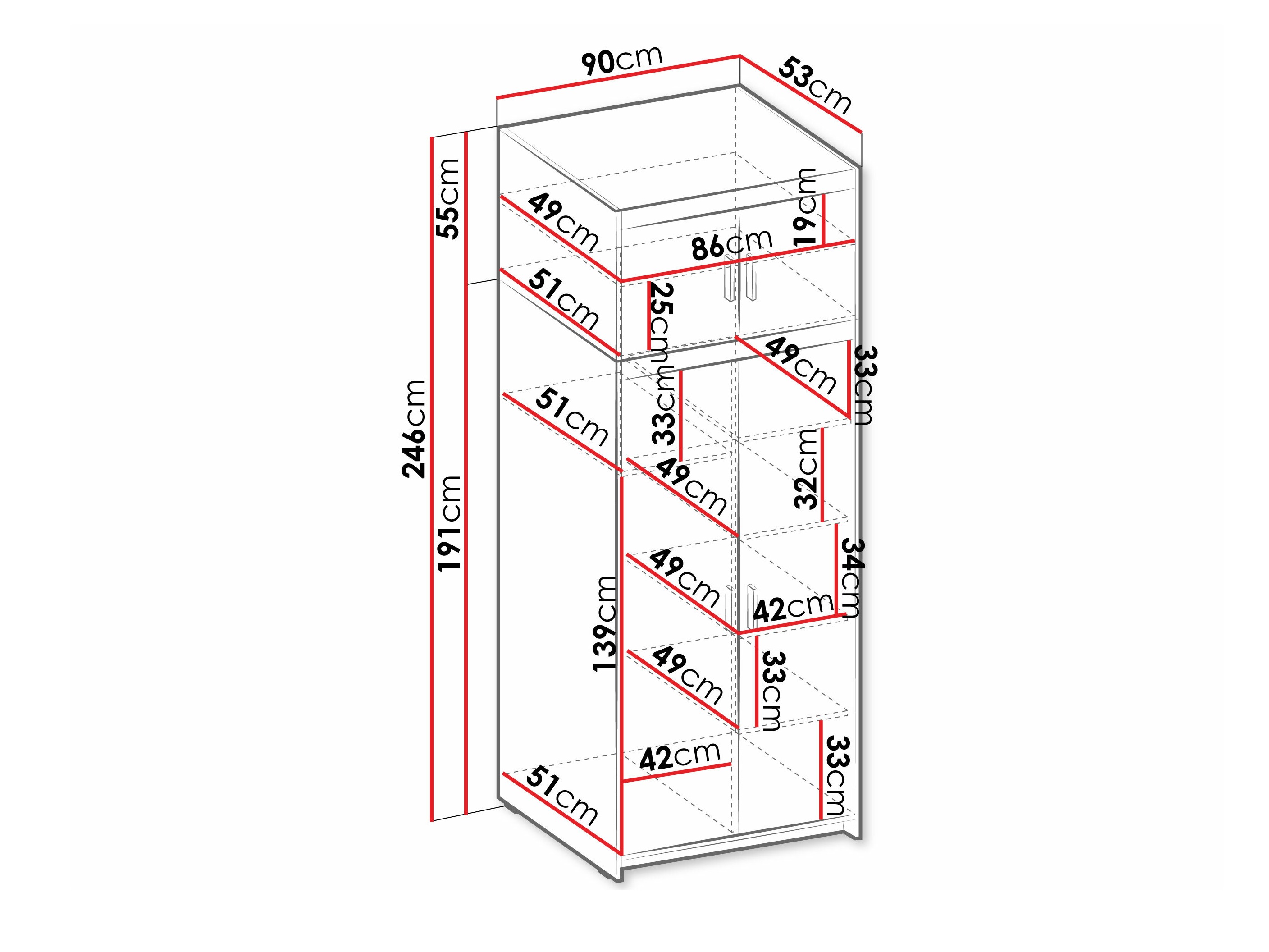 Armoire Novduni 103 (Chêne de Lefkas)