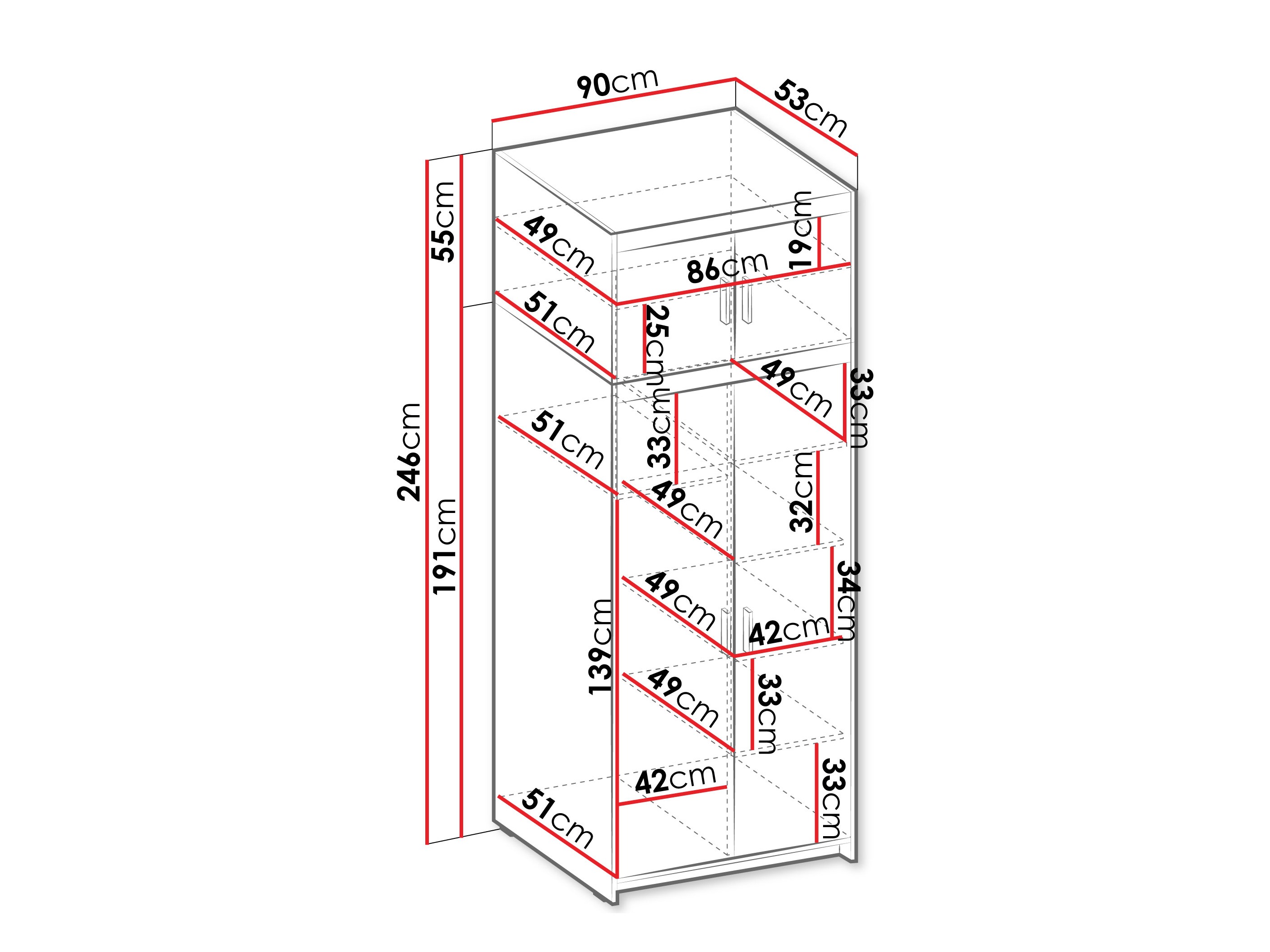 Armoire Novduni 103 (Chêne)