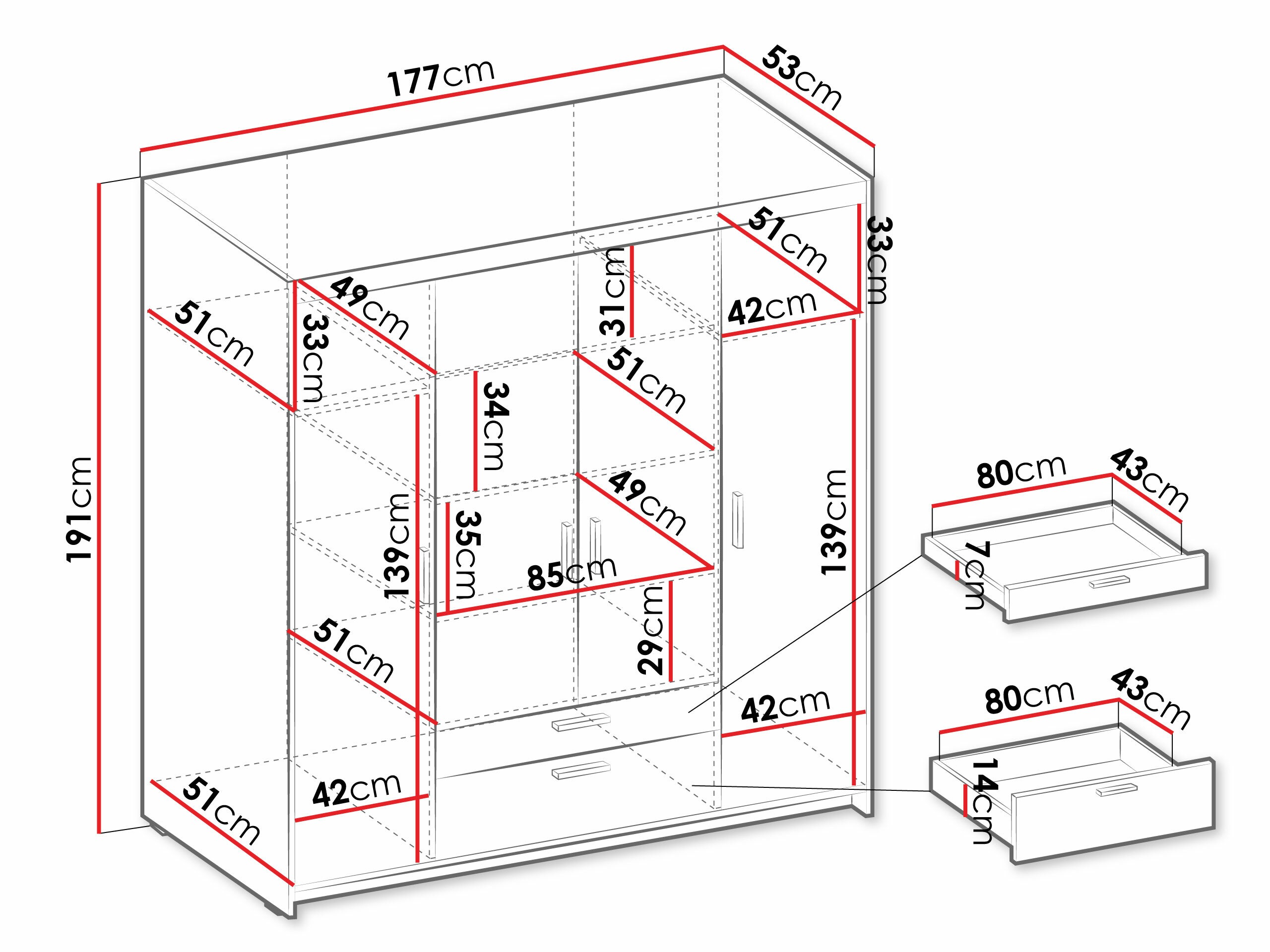 Armoire Novduni 107 (Chêne de Lefkas)