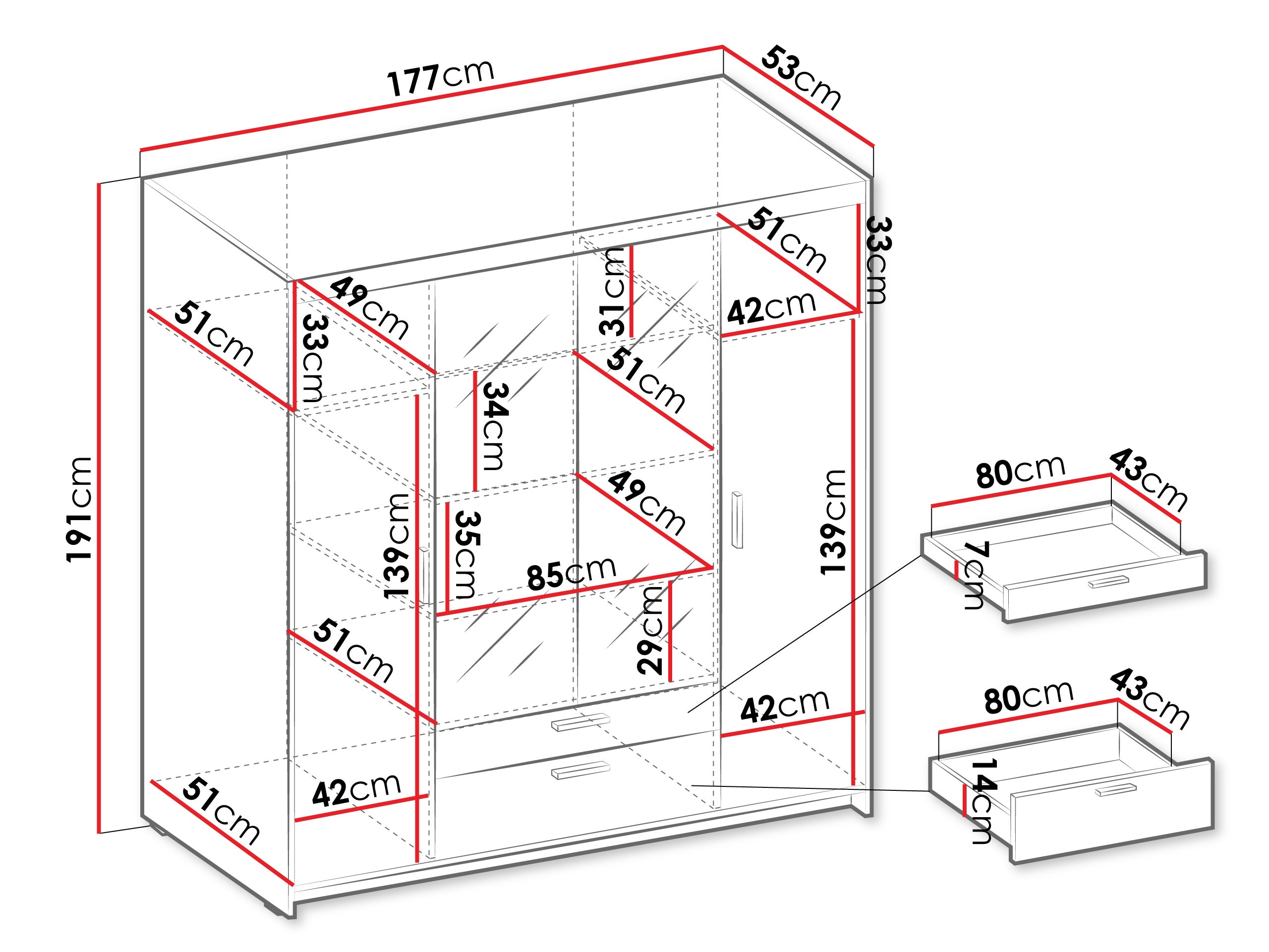 Armoire Novduni 108 (Chêne)