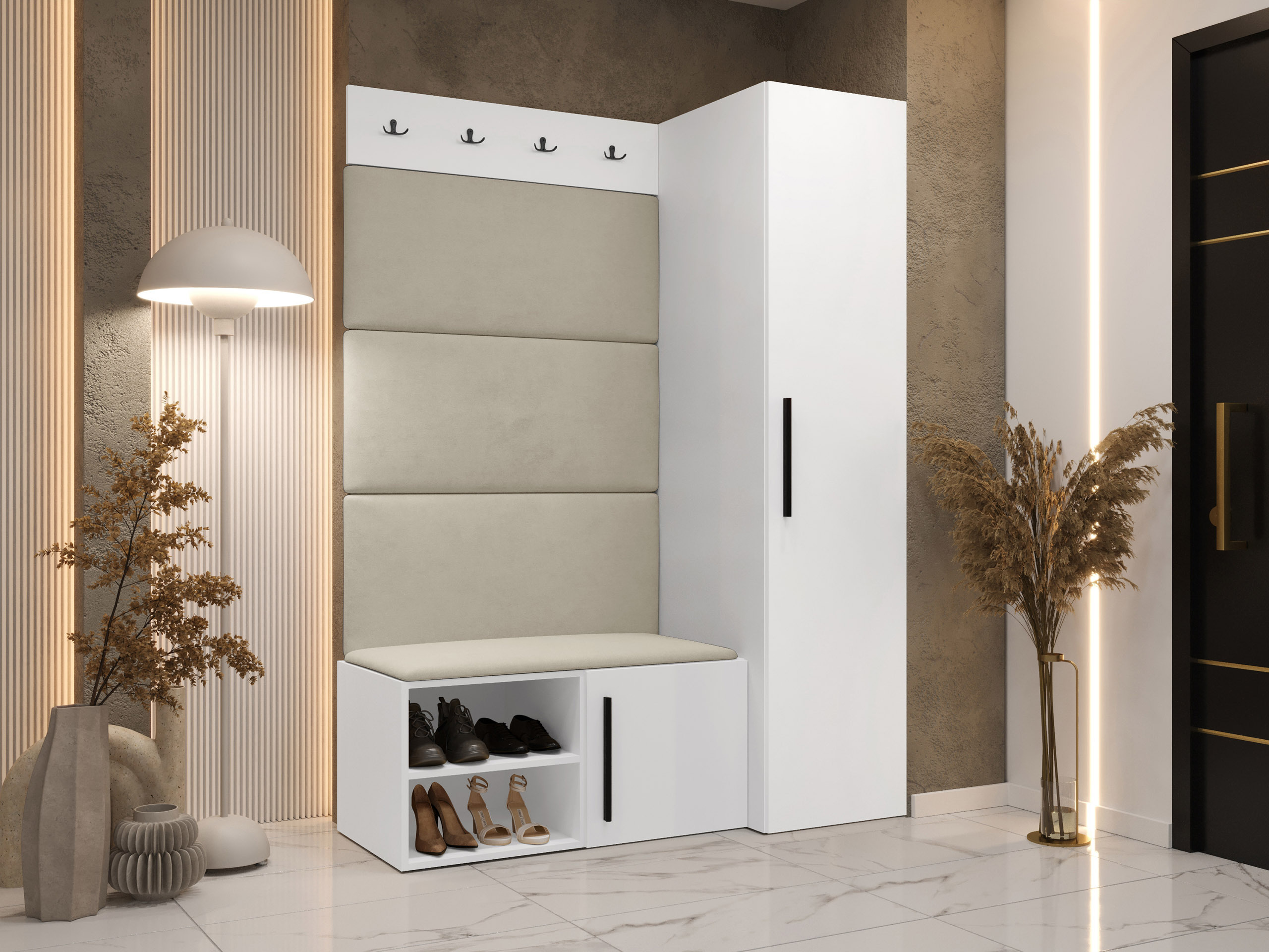 Meuble d'entrée Nitos II (Blanc)