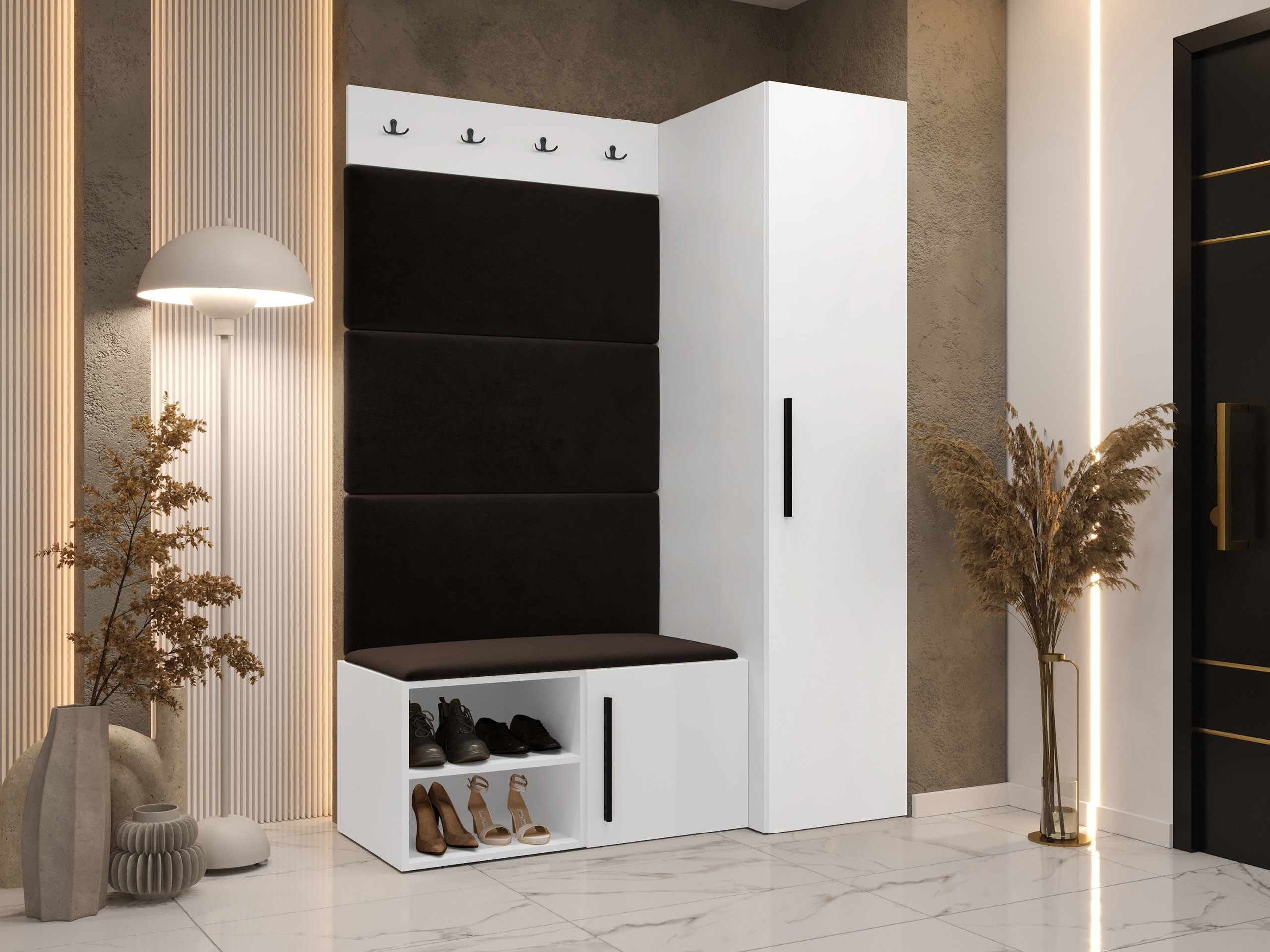 Meuble d'entrée Nitos II (Blanc)