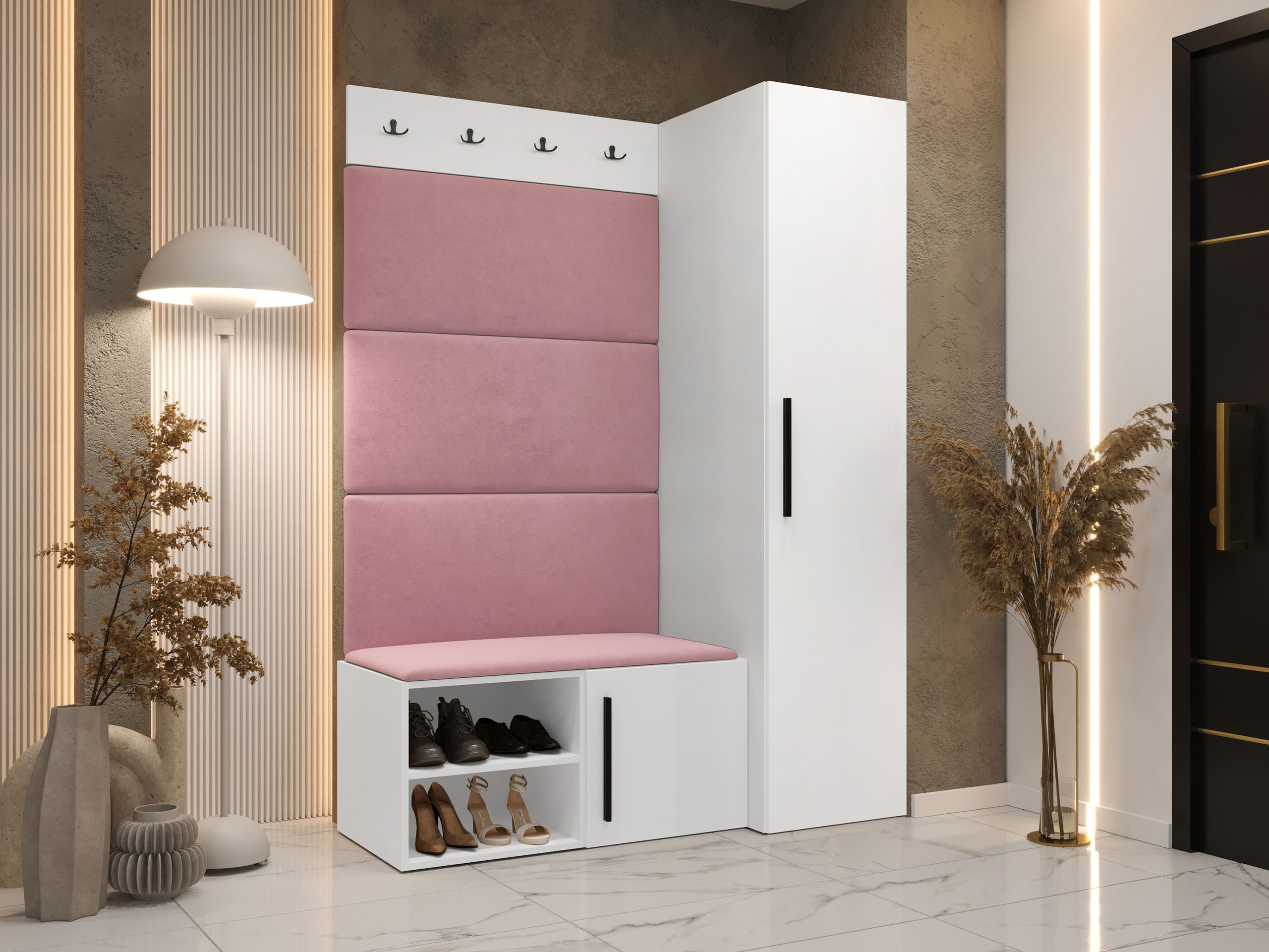 Meuble d'entrée Nitos II (Blanc)