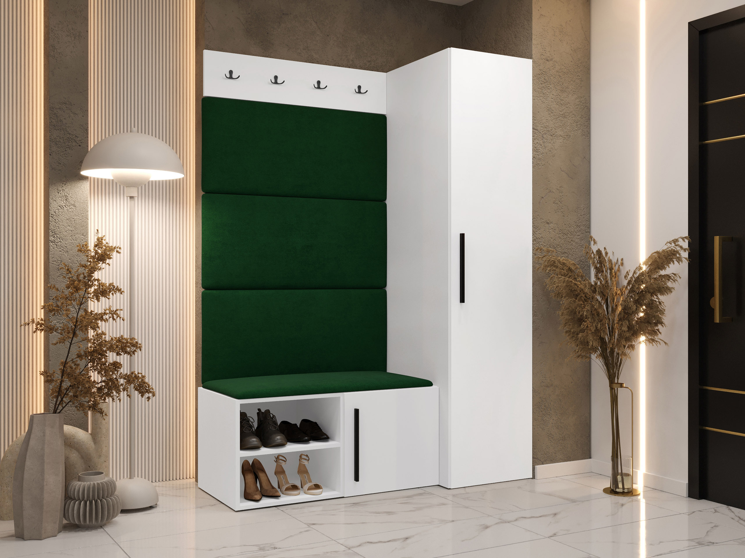 Meuble d'entrée Nitos II (Blanc)