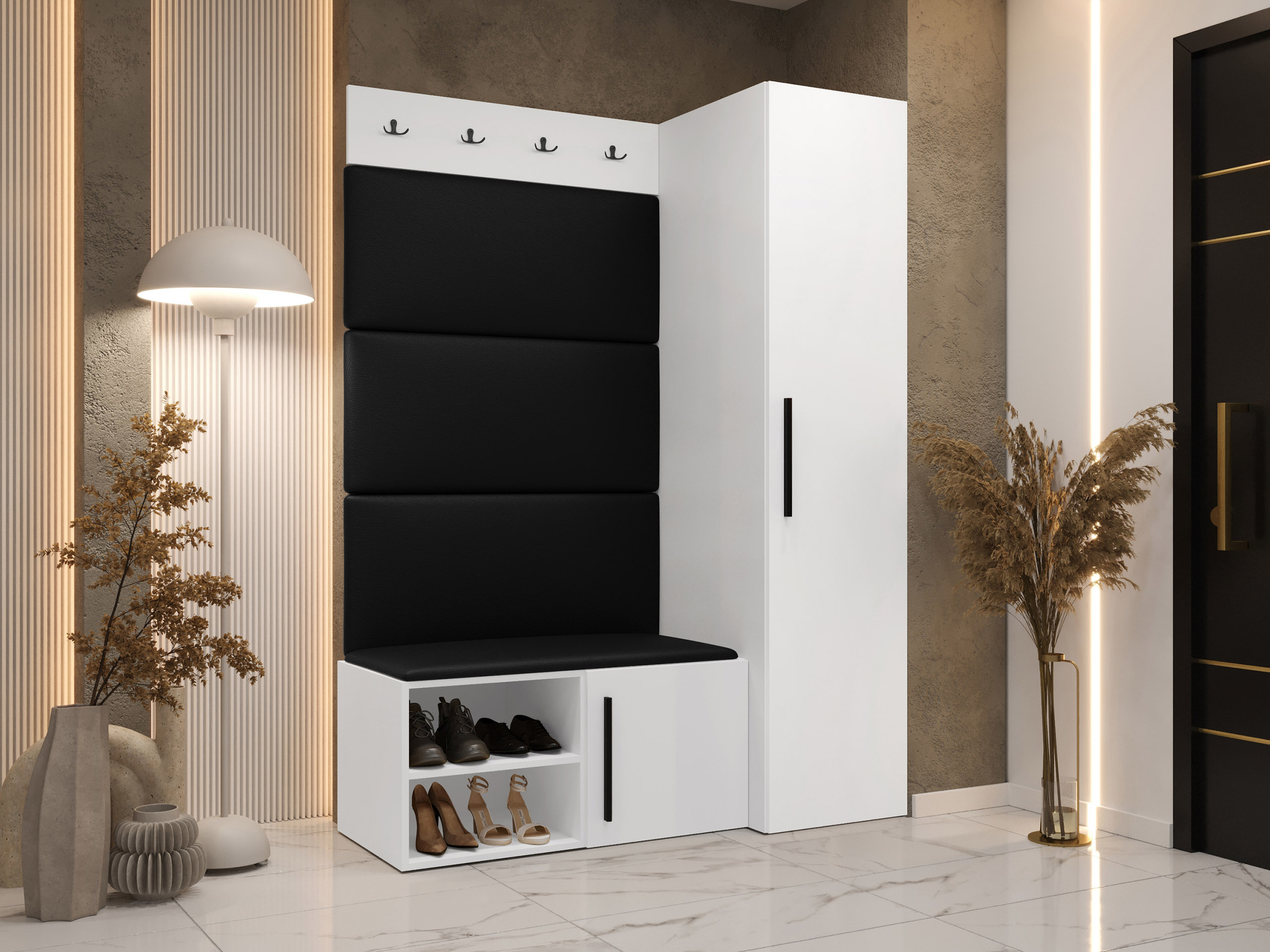 Meuble d'entrée Nitos II (Blanc)