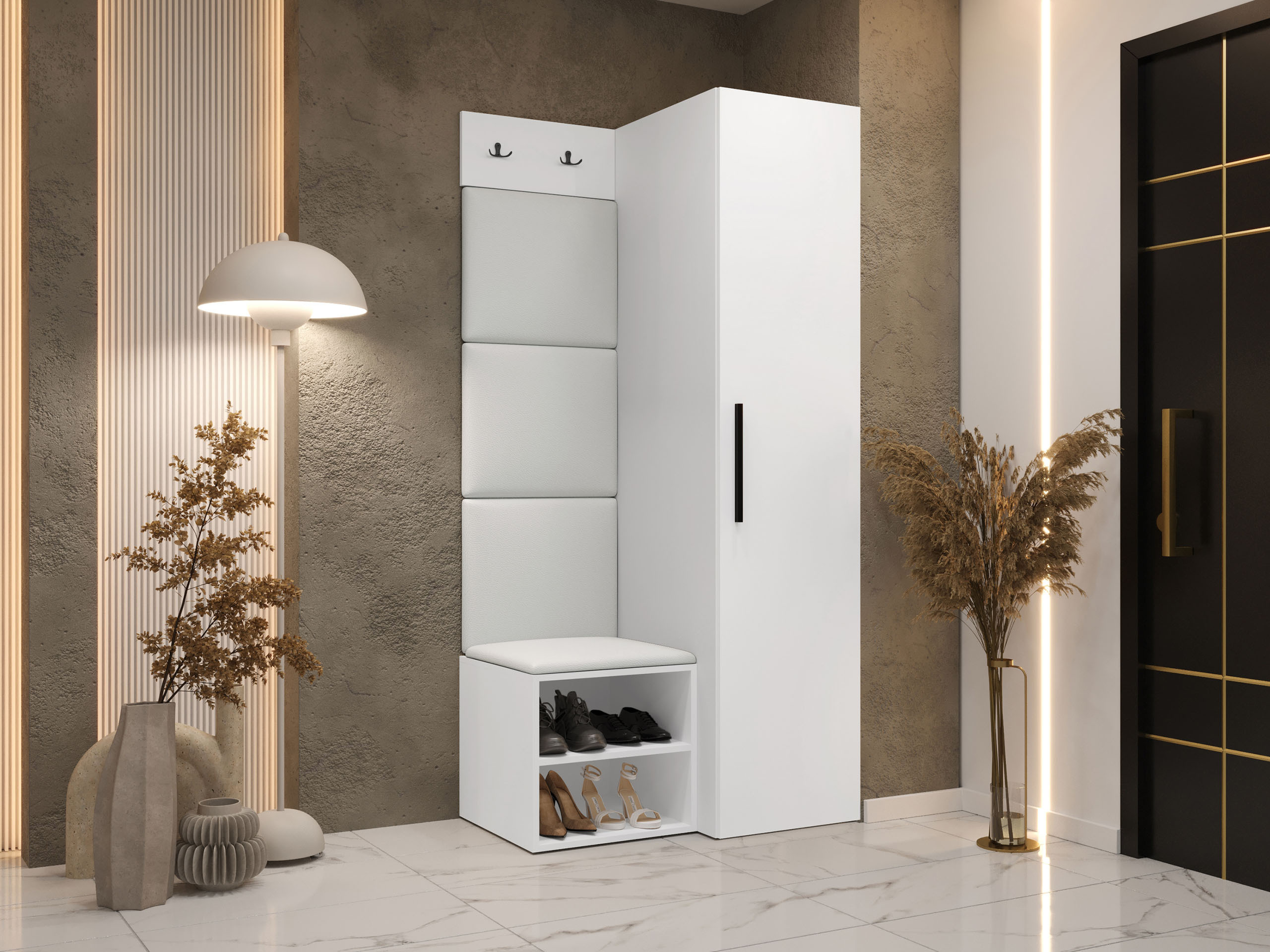 Meuble d'entrée Nitos III (Blanc)