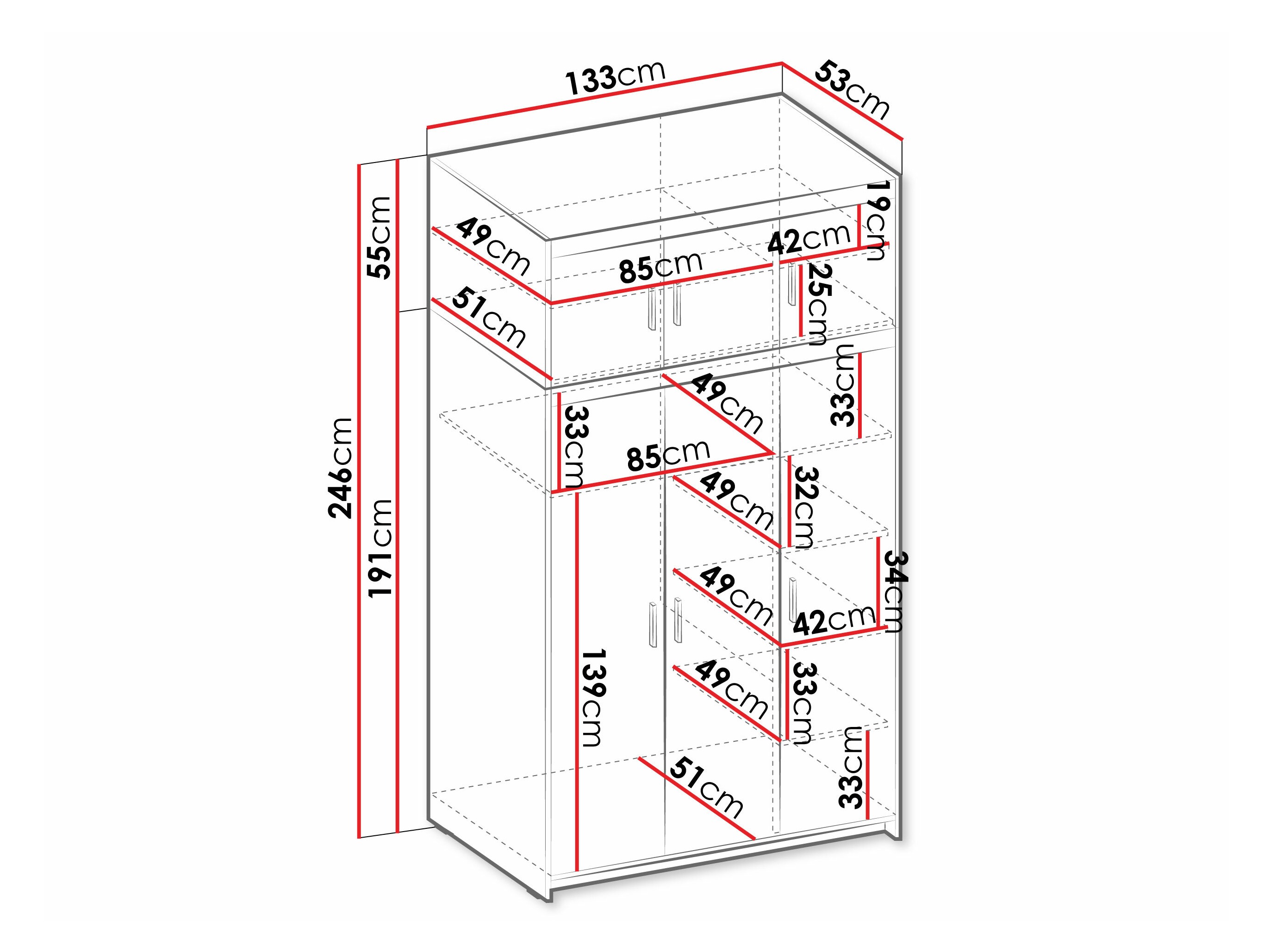 Armoire Novduni 104 (Blanc)