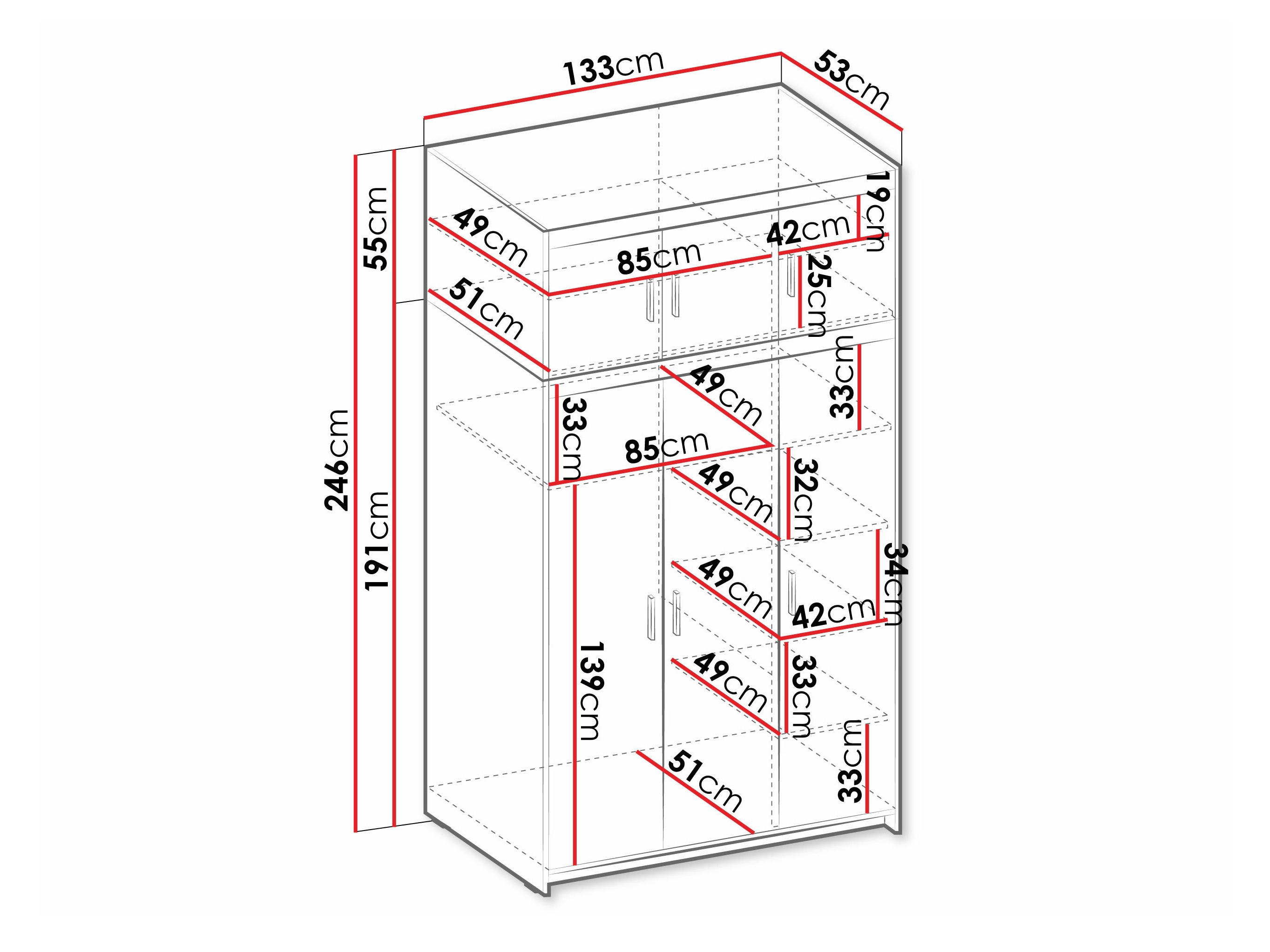 Armoire Novduni 104 (Chêne de Lefkas)