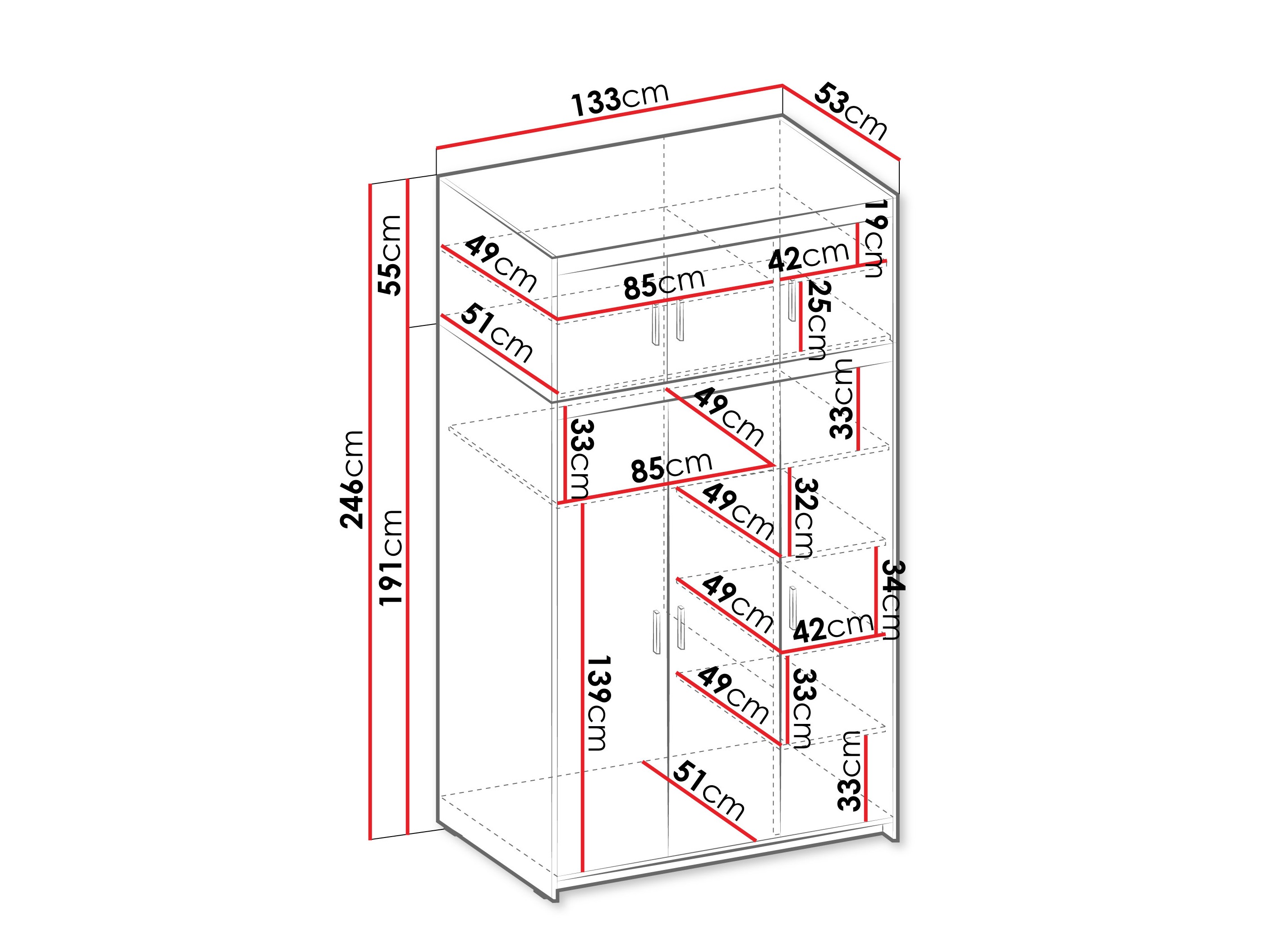 Armoire Novduni 104 (Chêne)