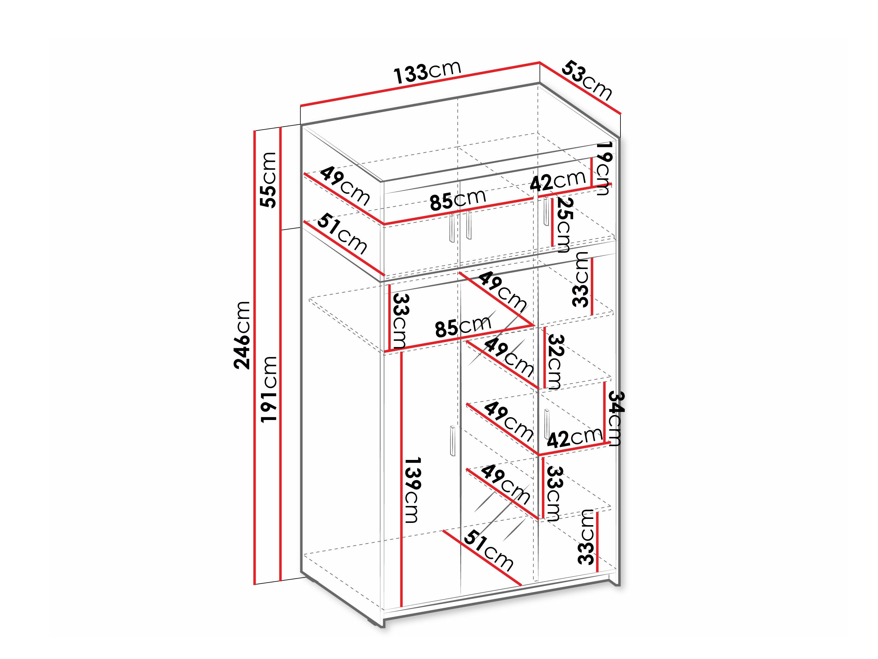 Armoire Novduni 105 (Sonoma chêne)